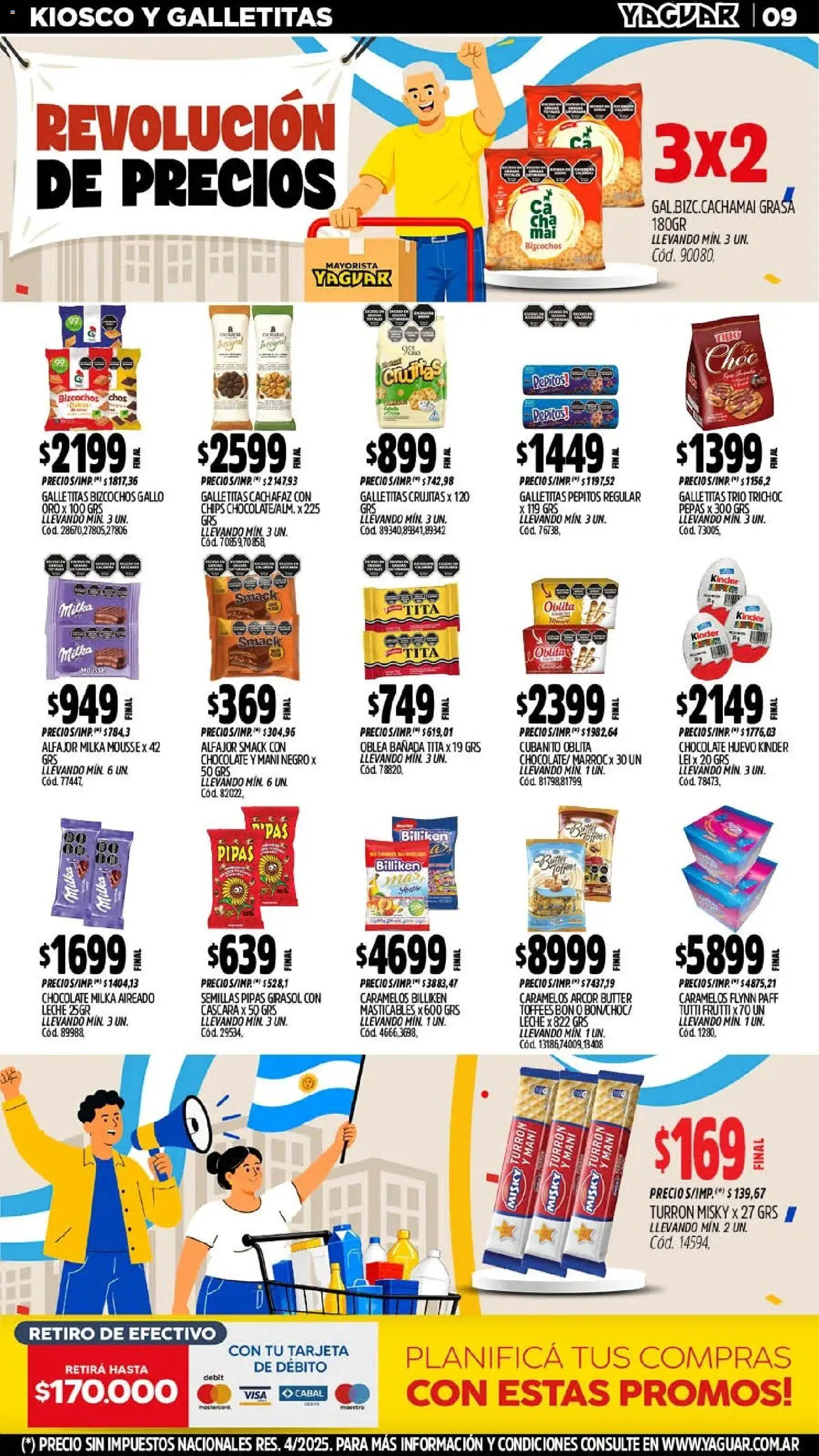 Yaguar - Oferta Semanal Neuquen │ válido desde el 25.05.2026 | Página: 9 | Productos: Galletitas, Mousse, Leche, Alfajor