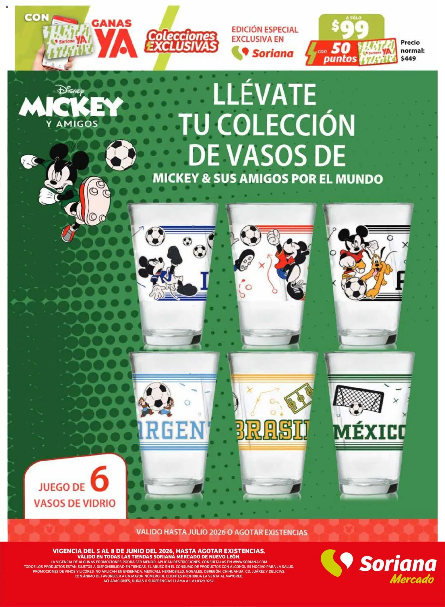 Nuevas ofertas de Soriana válidas en toda la República Mexicana desde el 05.06.2026. ¡Encuentra las mejores ofertas en Soriana Fin de Semana Mercado: Nuevo León! | Página: 3 | Productos: Juego, Vasos