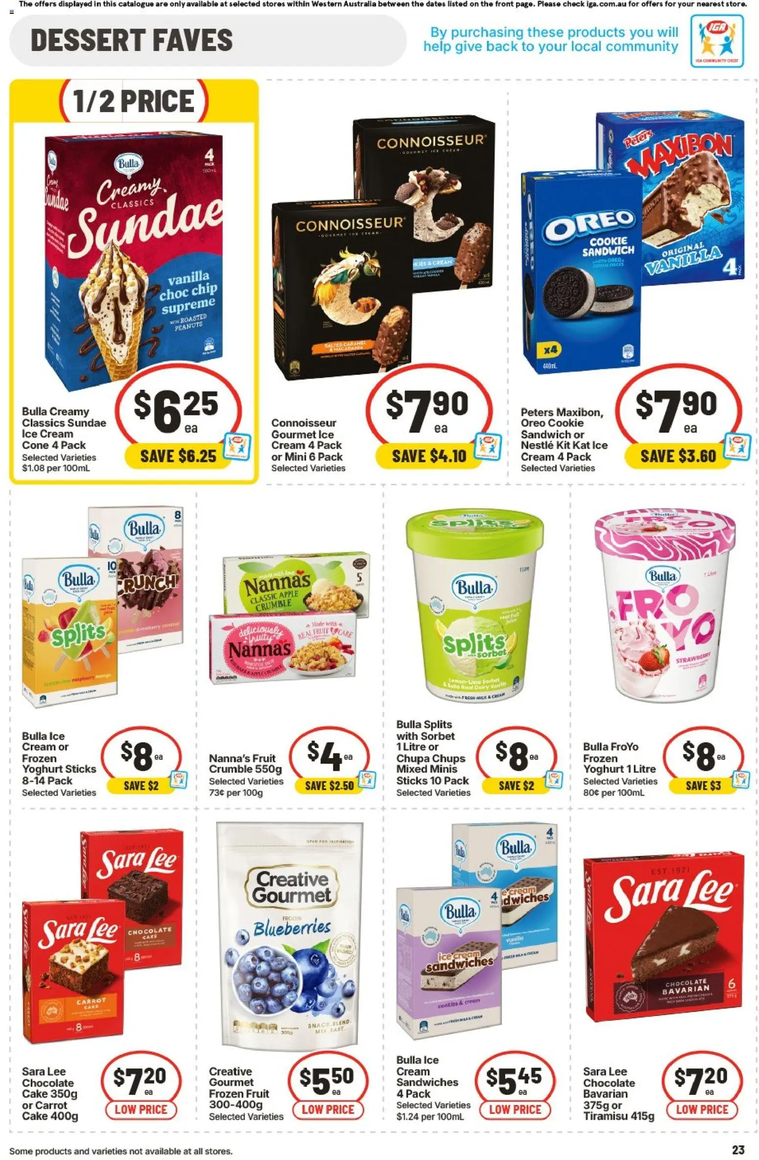 IGA catalogue - valid from 17.06.2026 | Page: 23 | Products: Chocolate, Cream, Fruits, Blueberries