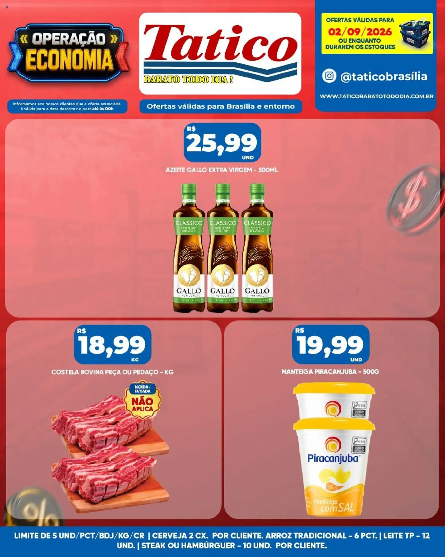 Tatico Folheto - válido de 03/09/2026 | Página: 43 | Produtos: Manteiga, Cerveja, Sal, Azeite