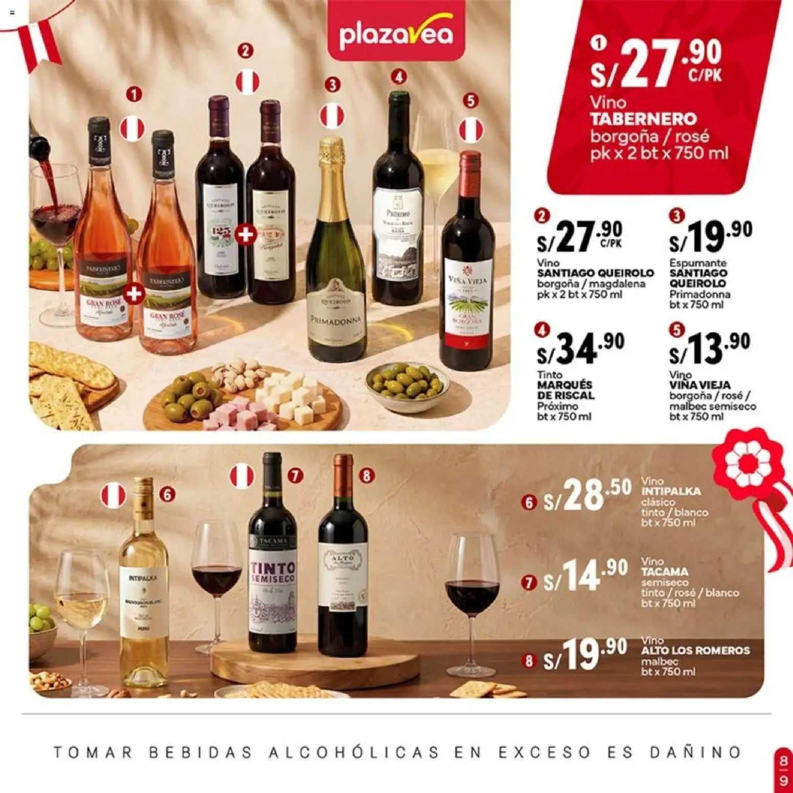 Catálogo Plaza Vea válido desde 13/07/2026 | Página: 9 | Productos: Vino