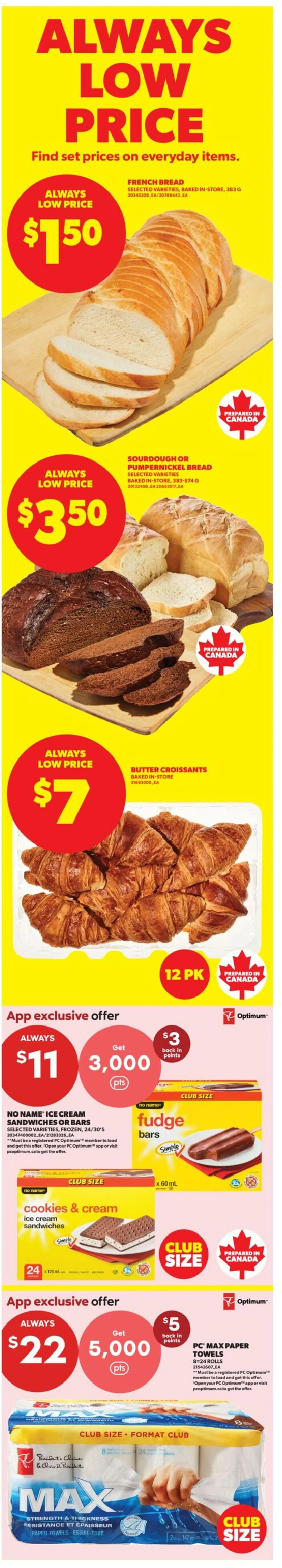 Real Canadian Superstore flyer valid from Jul 2, 2026 | Page: 1 | Products: Cream, Cookies, Ice cream, Bread