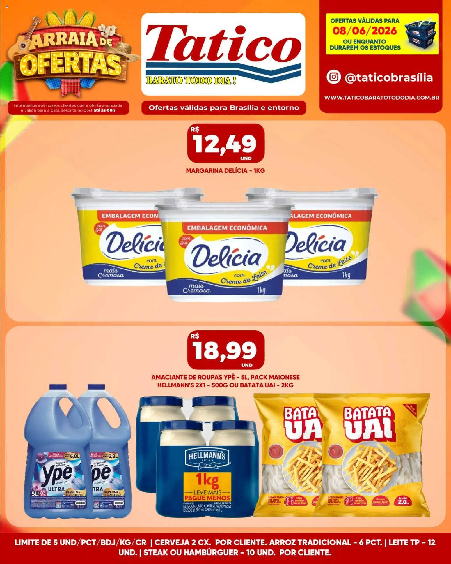 Tatico Folheto - válido de 09.06.2026 | Página: 29 | Produtos: Hambúrguer, Batata, Creme de leite, Amaciante