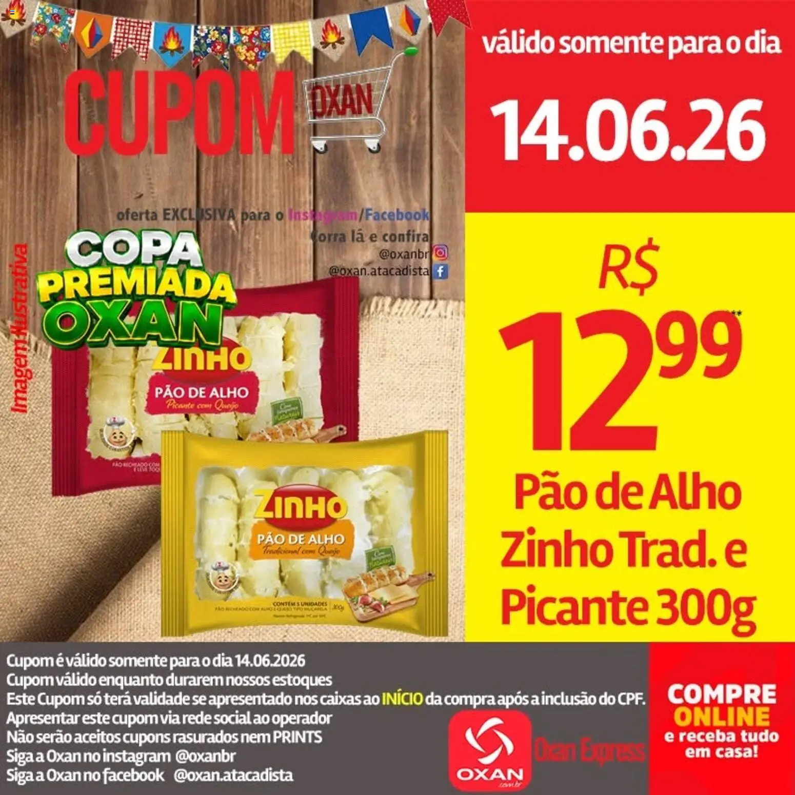 Oxan Atacadista Folheto - válido de 15.06.2026 | Página: 10 | Produtos: Alho, Pao de alho, Pão, Copa