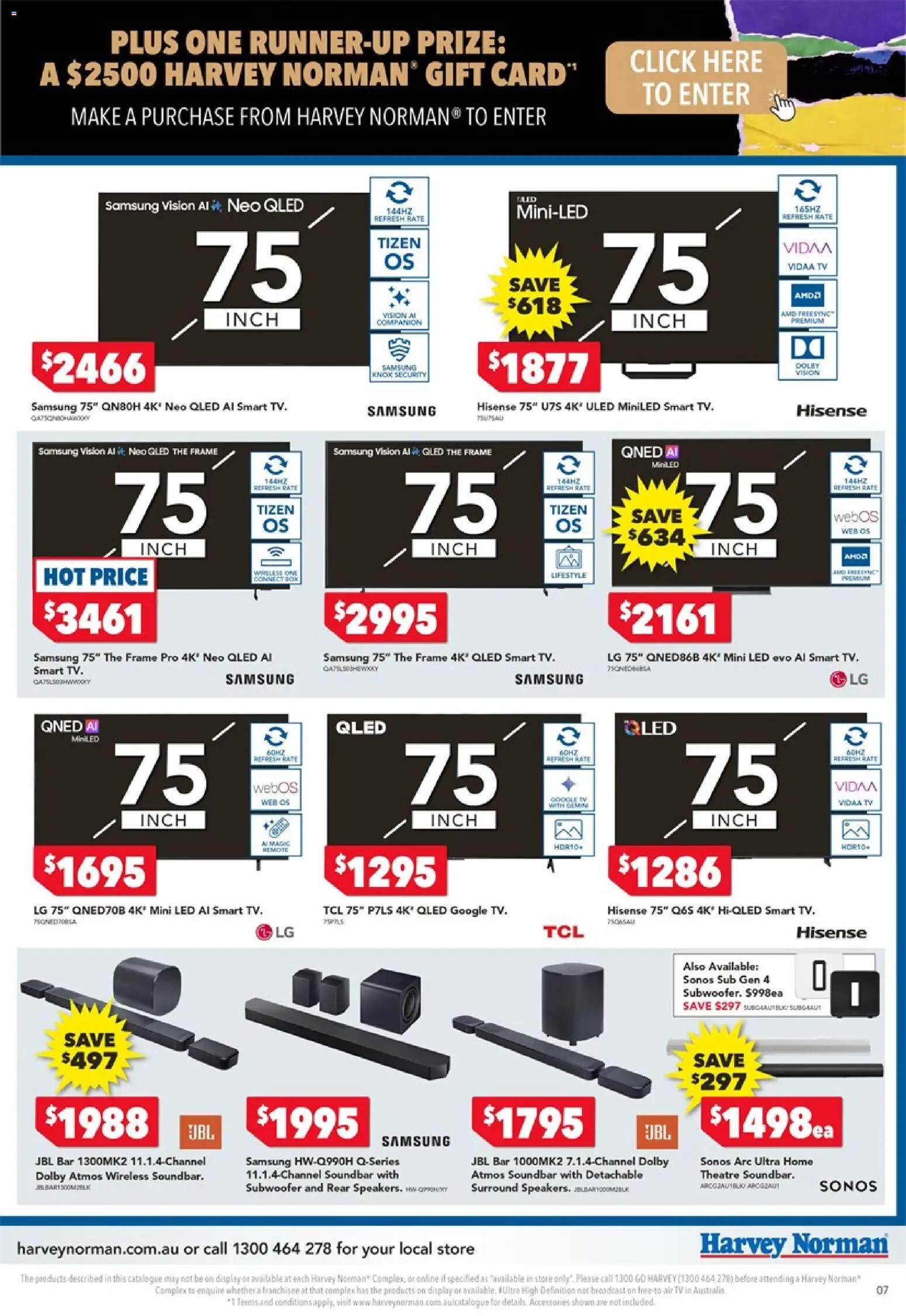 Harvey Norman catalogue - valid from 10/09/2026 | Page: 7 | Products: Soundbar, Accessories, Tv