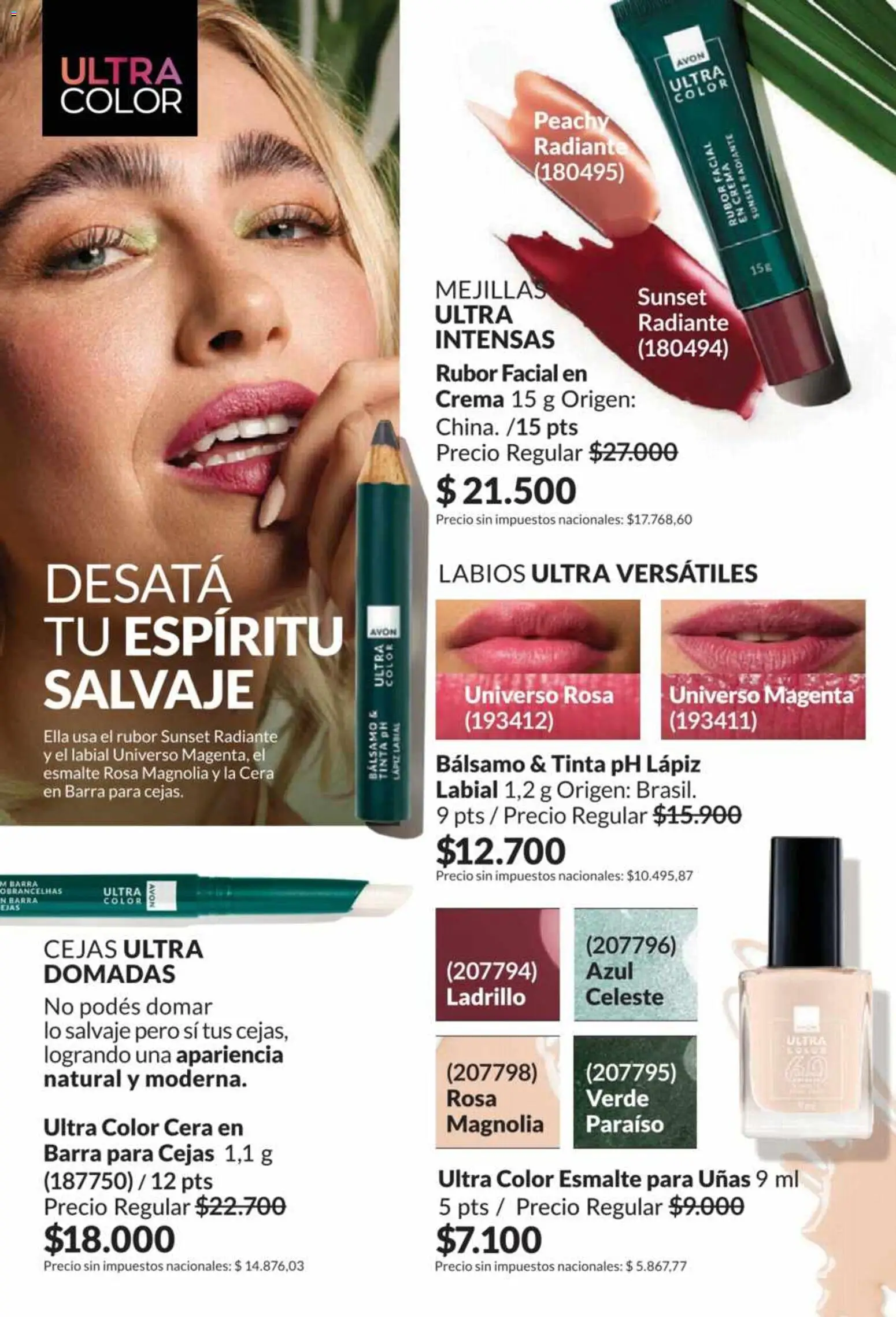 Catálogo AVON Campaña 5/2026 │ válido desde el 01.05.2026 | Página: 22 | Productos: Rubor, Lápiz labial, Bálsamo, Crema