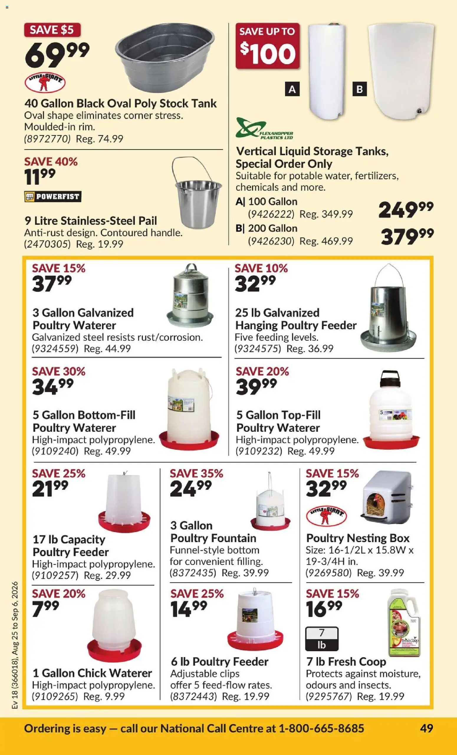 Princess Auto flyer valid from Aug 25, 2026 | Page: 50 | Products: Poultry, Box