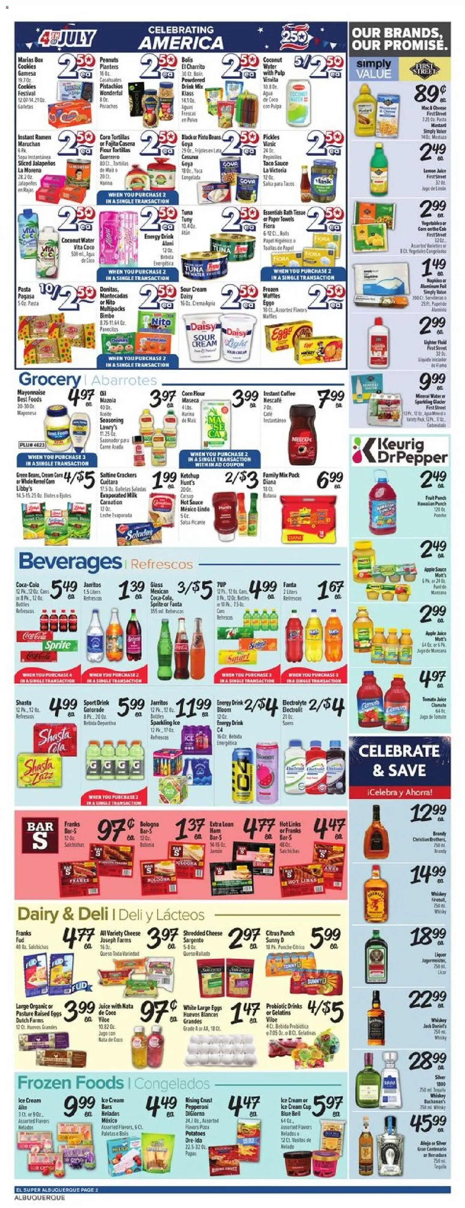 El Super Weekly Ad - NM - valid from 07/01/2026 | Page: 2 | Products: Milk, Pasta, Cookies, Potatoes