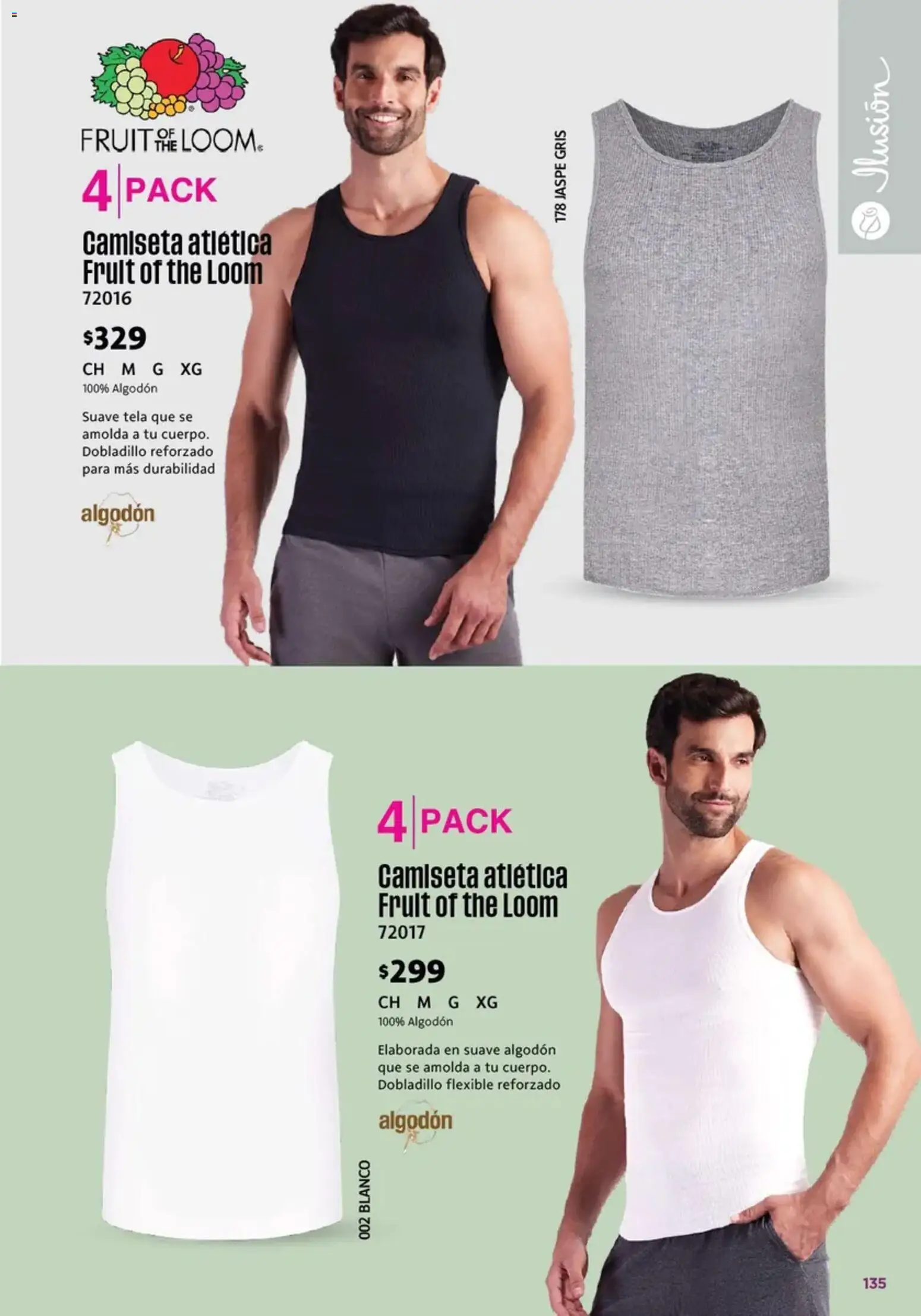 Nuevas ofertas de Ilusión válidas en toda la República Mexicana desde el 01/07/2026. ¡Encuentra las mejores ofertas en Ilusión catálogo Marcas Amigas! | Página: 137 | Productos: Algodón, Flexible, Camiseta