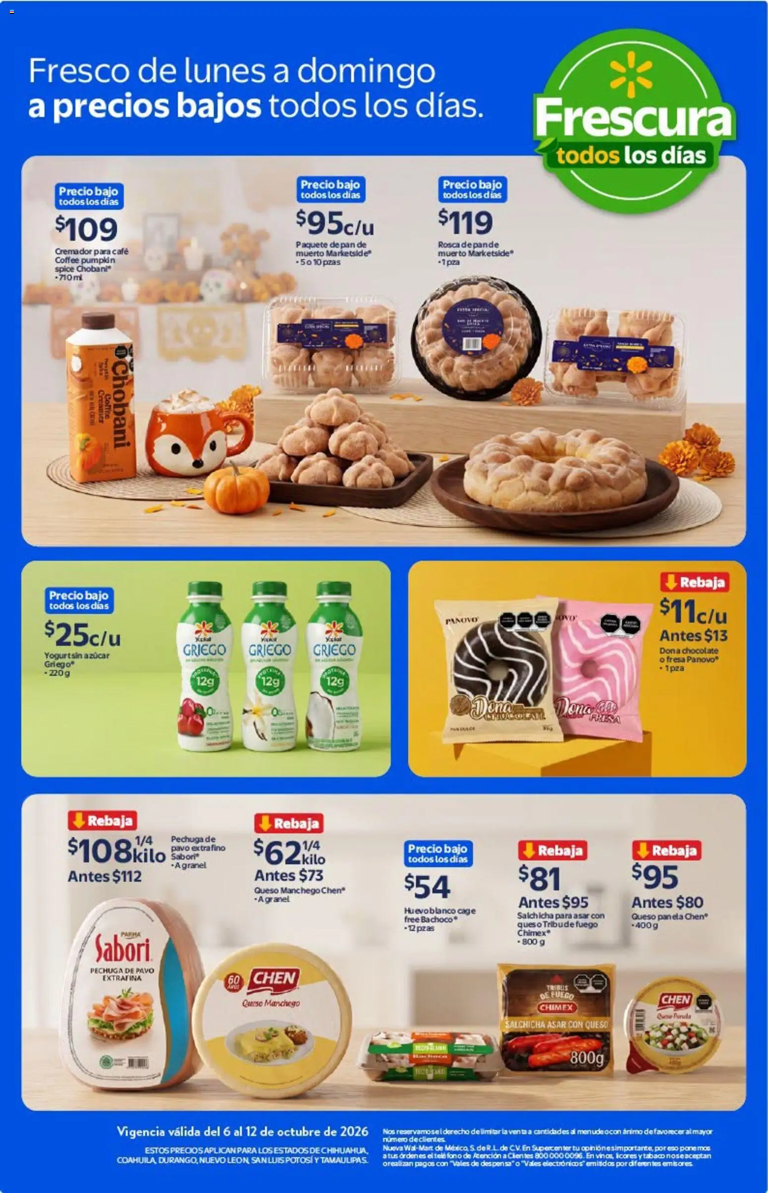 Nuevas ofertas de Walmart válidas en toda la República Mexicana desde el 06/10/2026. ¡Encuentra las mejores ofertas en Walmart folleto Calidad y frescura a precios bajos todos los días! | Página: 4