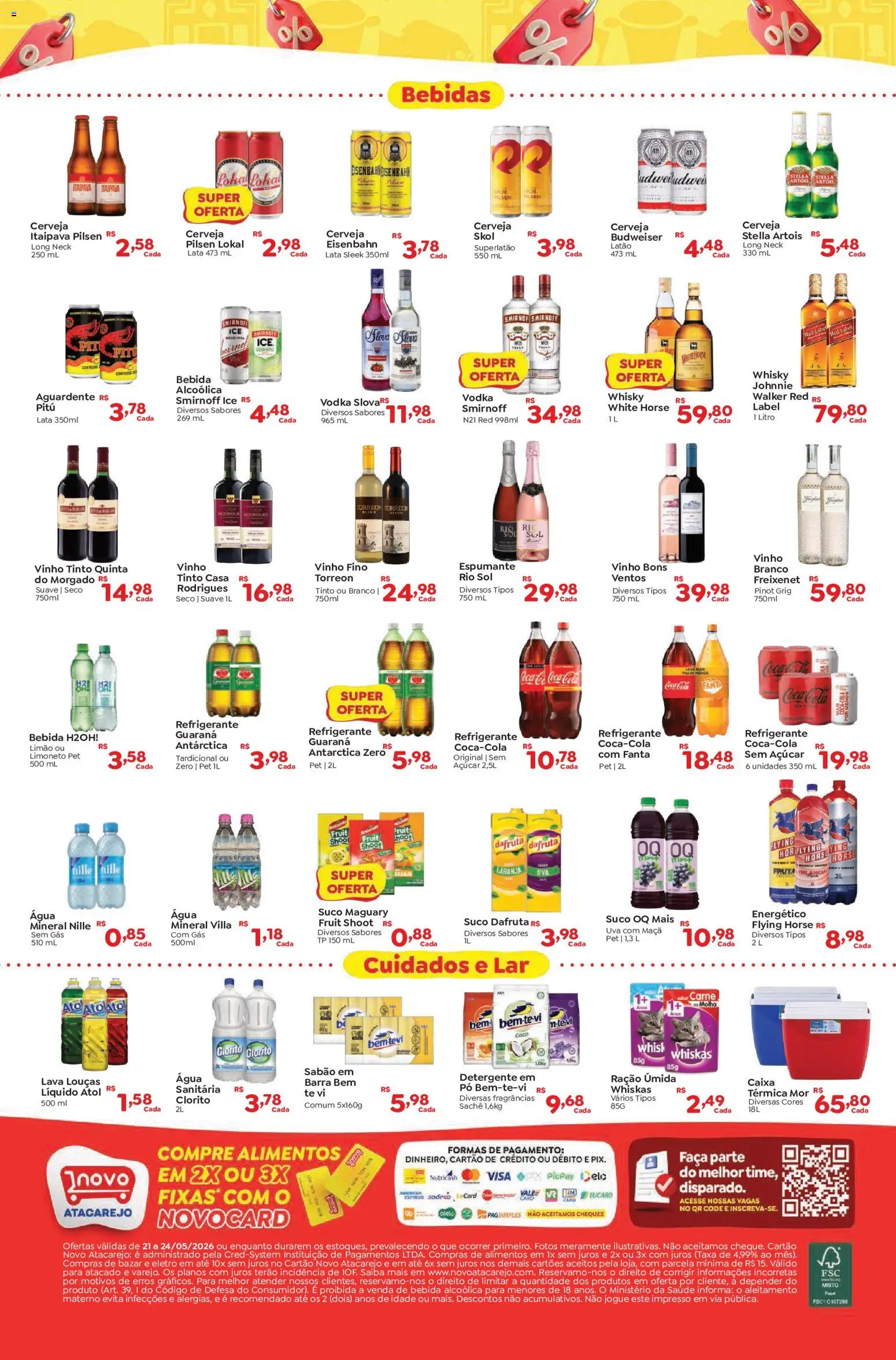 Novo Atacarejo Folheto - válido de 21.05.2026 | Página: 2 | Produtos: Caixa, Vodka, Bebida, Refrigerante