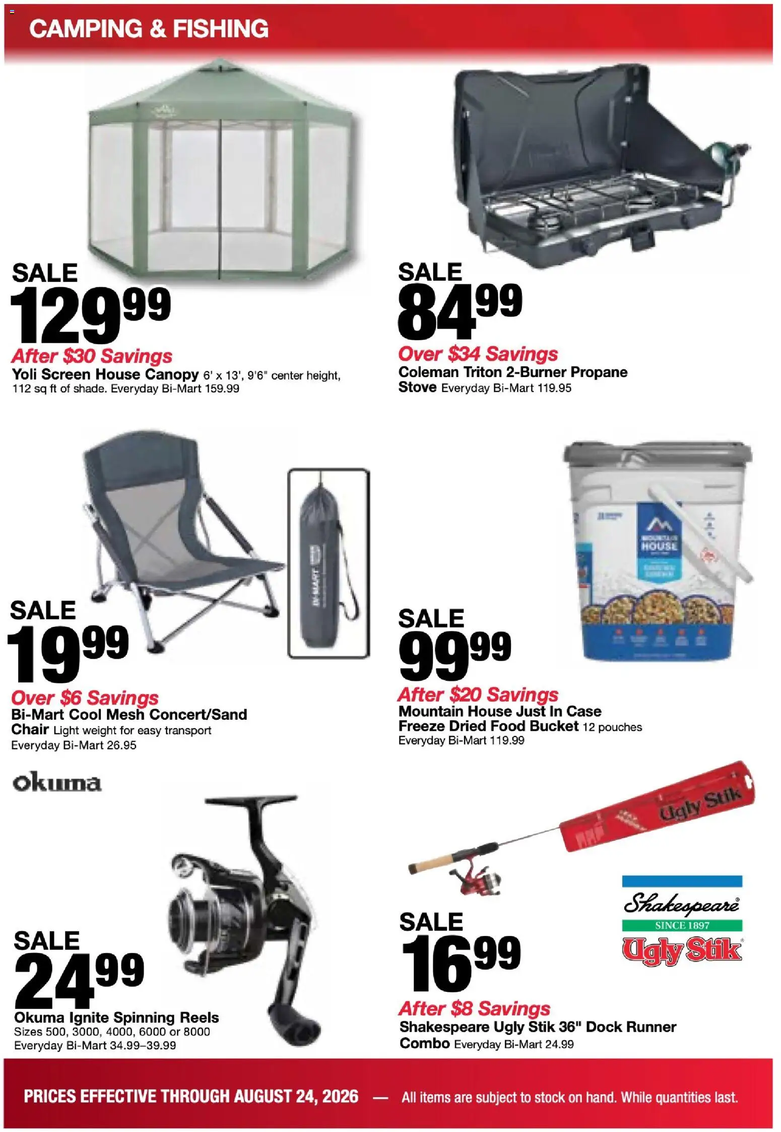 Bi-Mart Weekly Ad - valid from 08/18/2026 | Page: 12 | Products: Chair, Case, Stove, Weight