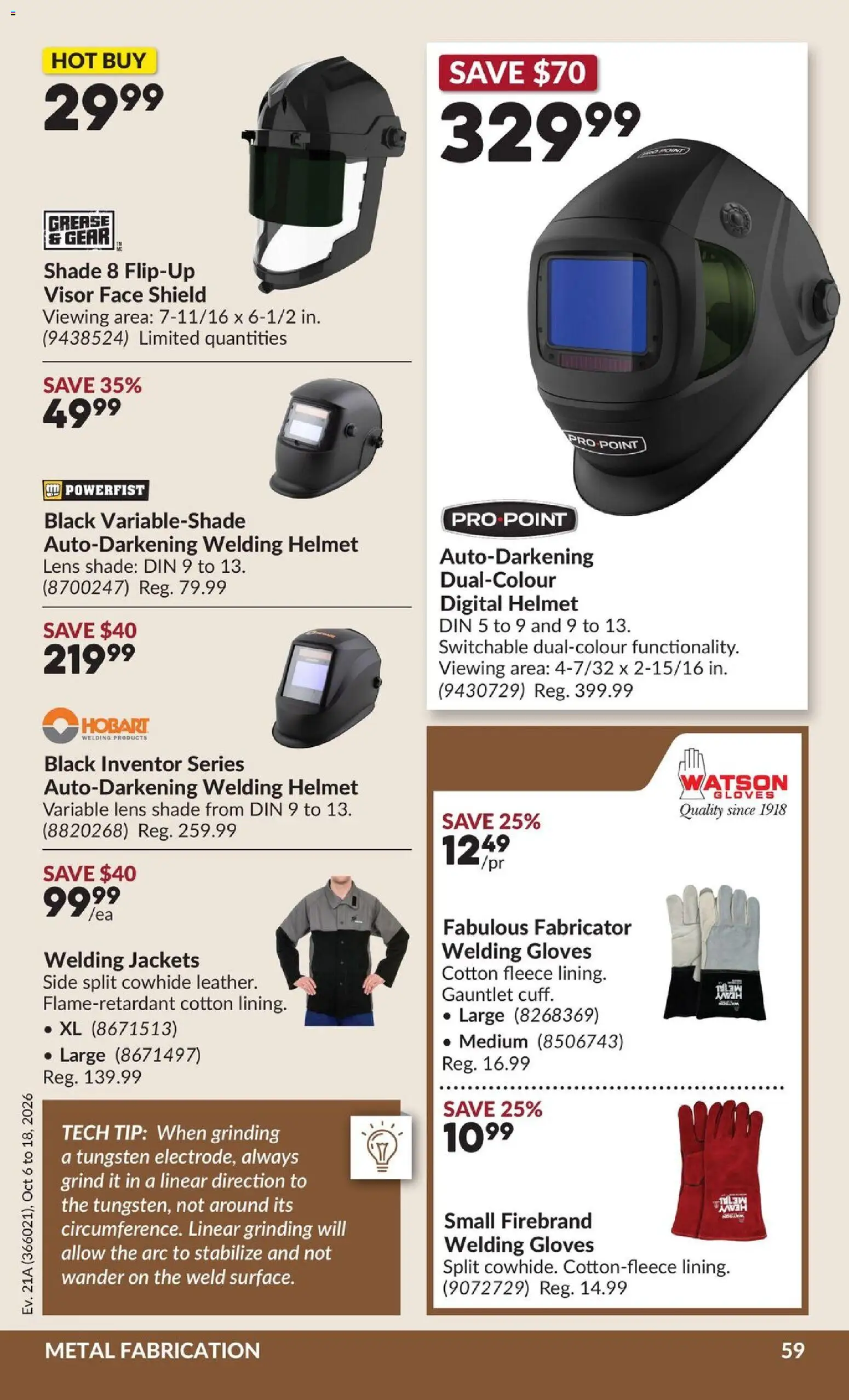 Princess Auto flyer valid from Oct 6, 2026 | Page: 65 | Products: Gloves