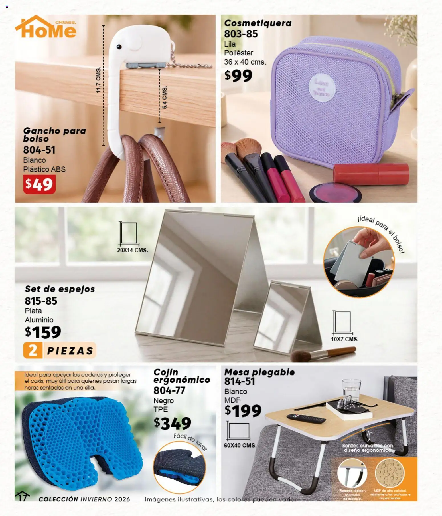 Nuevas ofertas de Cklass válidas en toda la República Mexicana desde el 11/09/2026. ¡Encuentra las mejores ofertas en Cklass catálogo Home Invierno! | Página: 18 | Productos: Mesa plegable, Bolso, Mesa