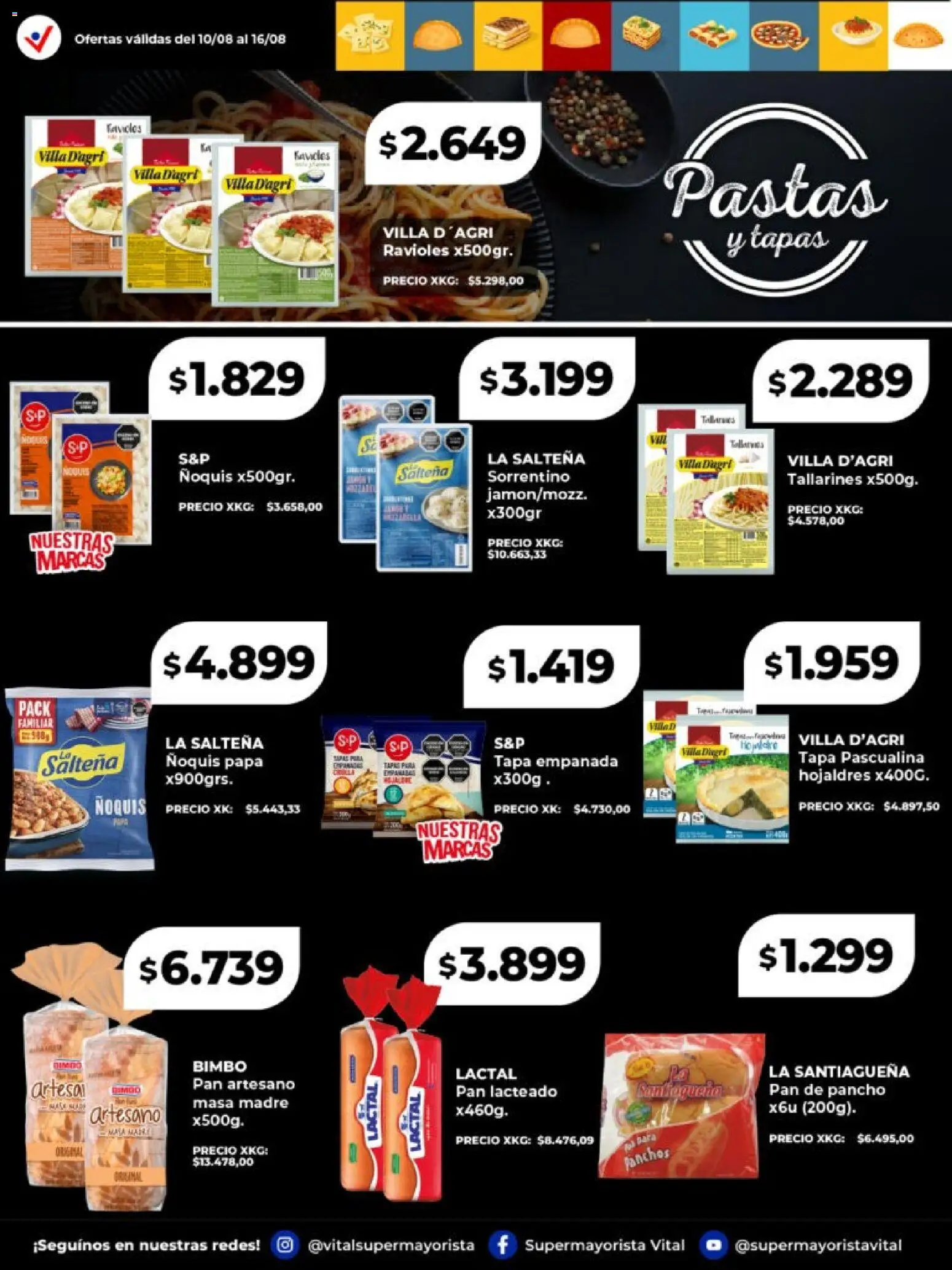 Vital - Especial de frescos │ válido desde el 10/08/2026 | Página: 5 | Productos: Masa, Papa, Ravioles, Ñoquis