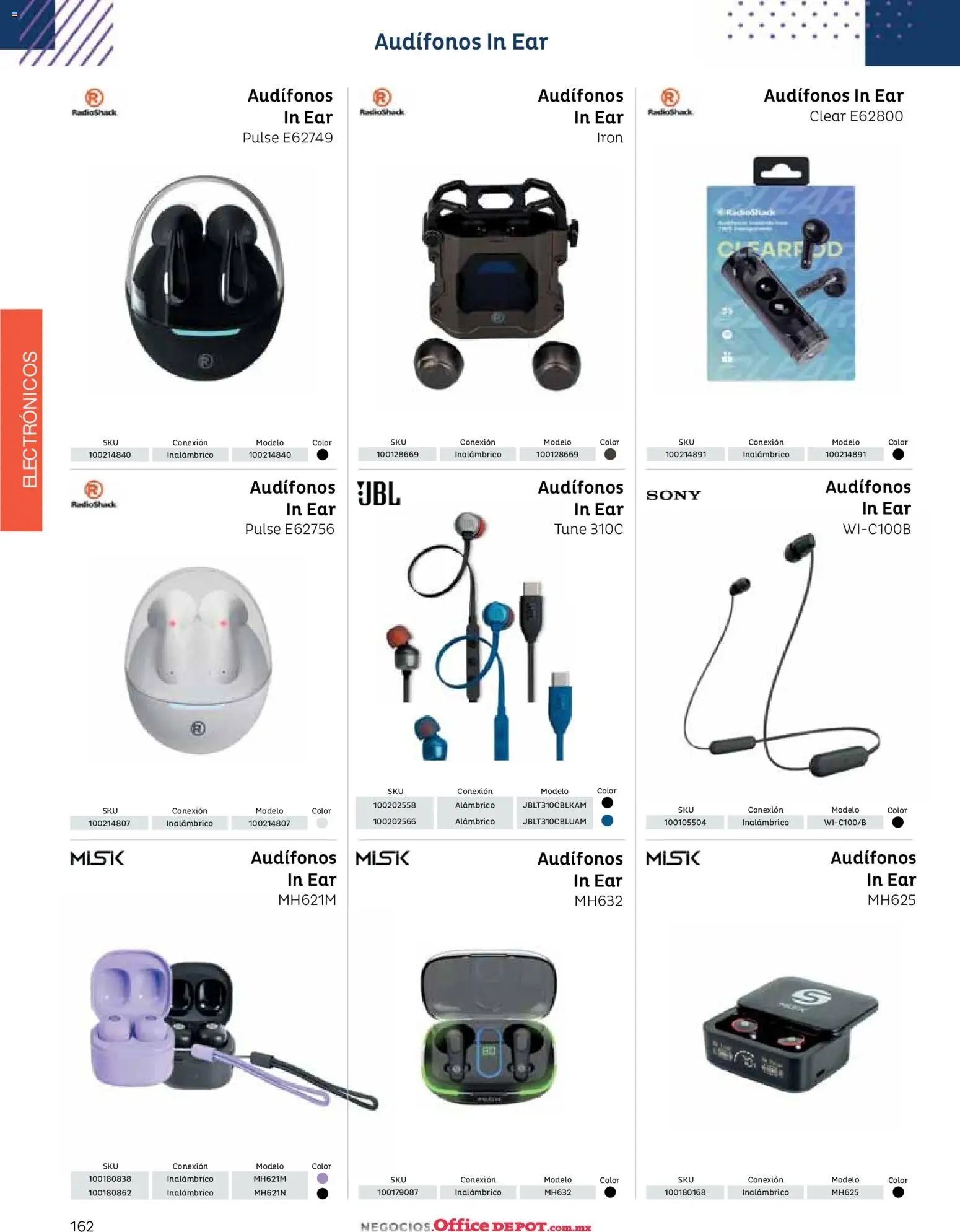 Nuevas ofertas de Office Depot válidas en toda la República Mexicana desde el 12/01/2026. ¡Encuentra las mejores ofertas en Office Depot catálogo 2026! | Página: 164 | Productos: Radio, Audífonos