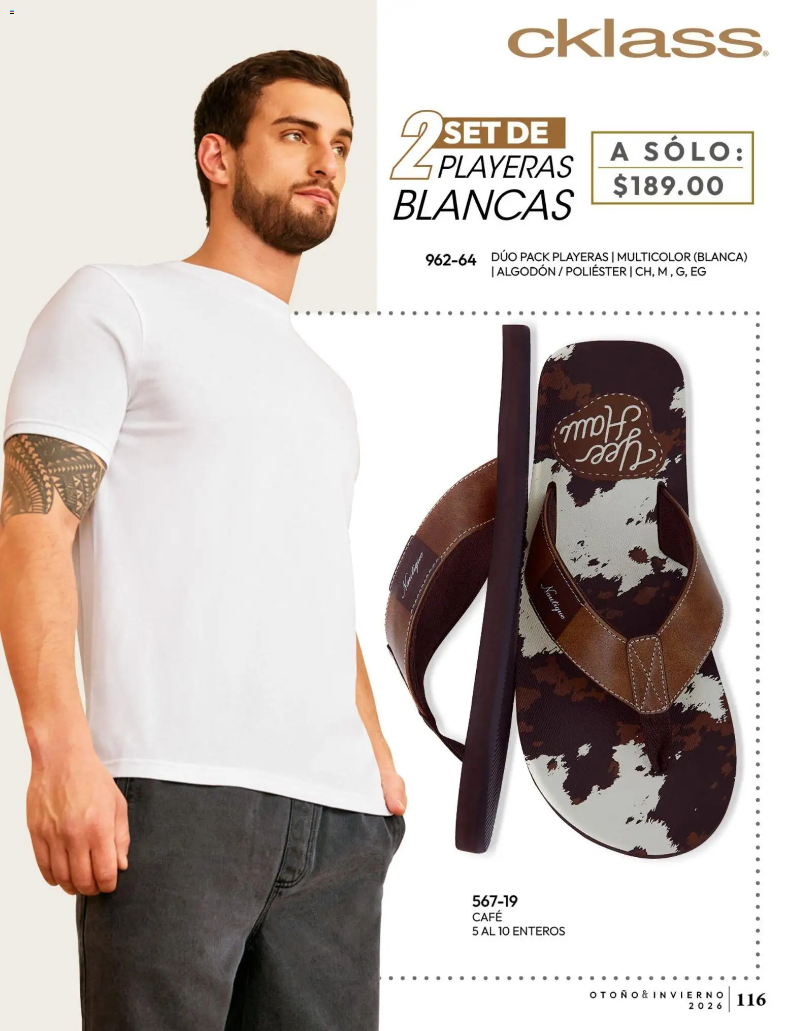 Nuevas ofertas de Cklass válidas en toda la República Mexicana desde el 08/07/2026. ¡Encuentra las mejores ofertas en Cklass catálogo Ropa caballero! | Página: 117 | Productos: Café, Algodón