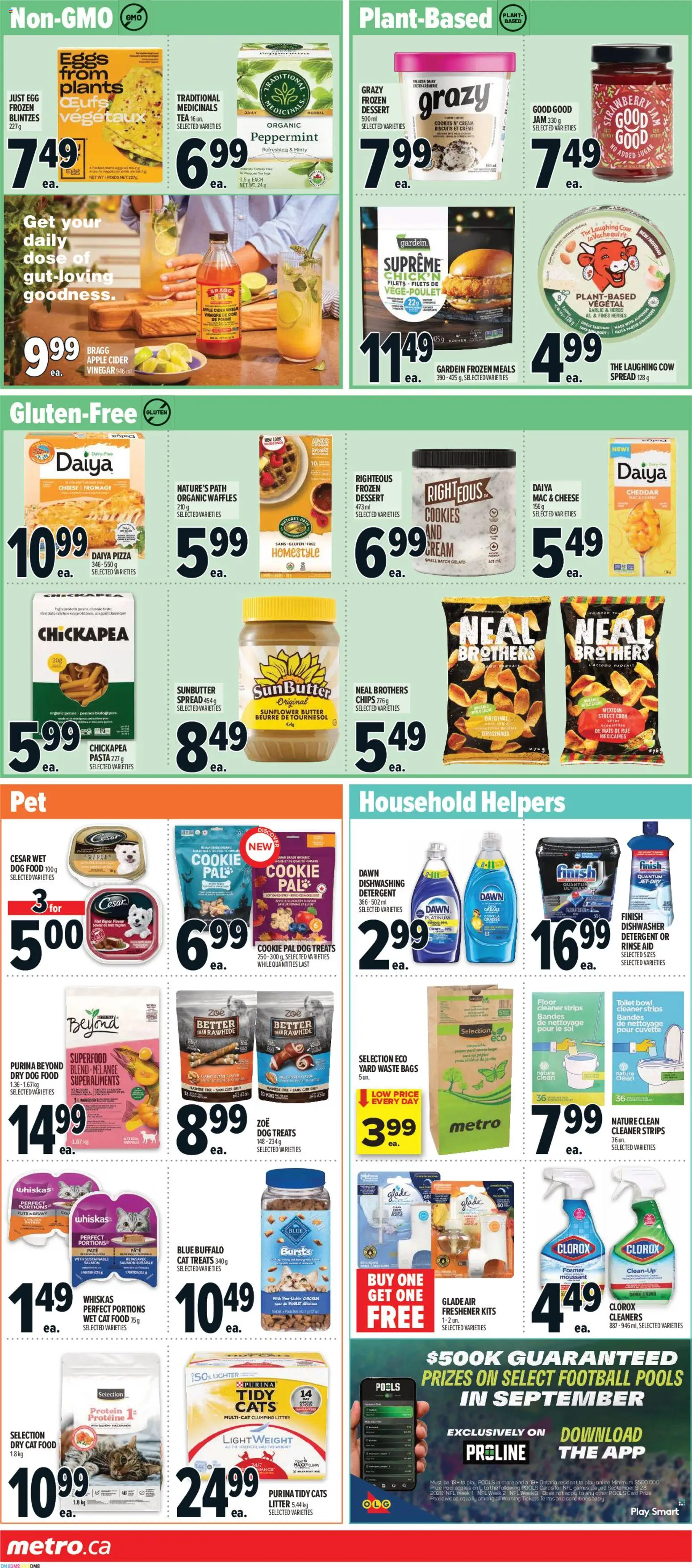 Metro flyer valid from Sep 17, 2026 | Page: 12 | Products: Pasta, Waffles, Spread, Cider