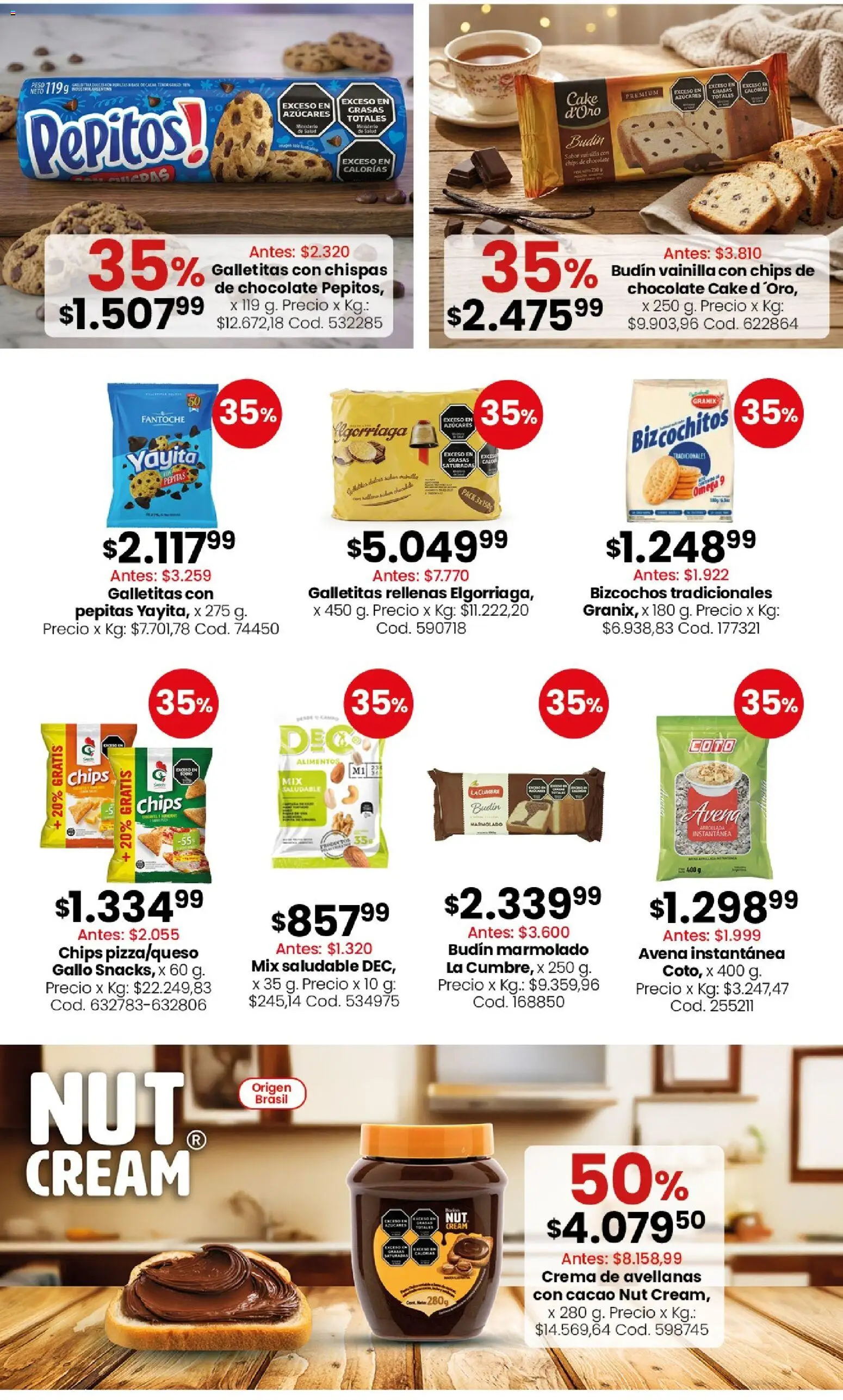 Coto - Almacén y bebidas │ válido desde el 14/09/2026 | Página: 5 | Productos: Budín, Avena, Crema, Bizcochos