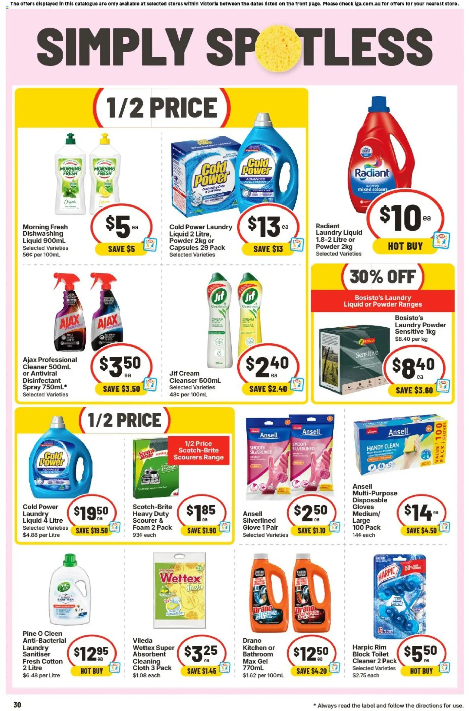 IGA catalogue - valid from 17.06.2026 | Page: 27 | Products: Cloth, Toilet, Gloves, Bathroom