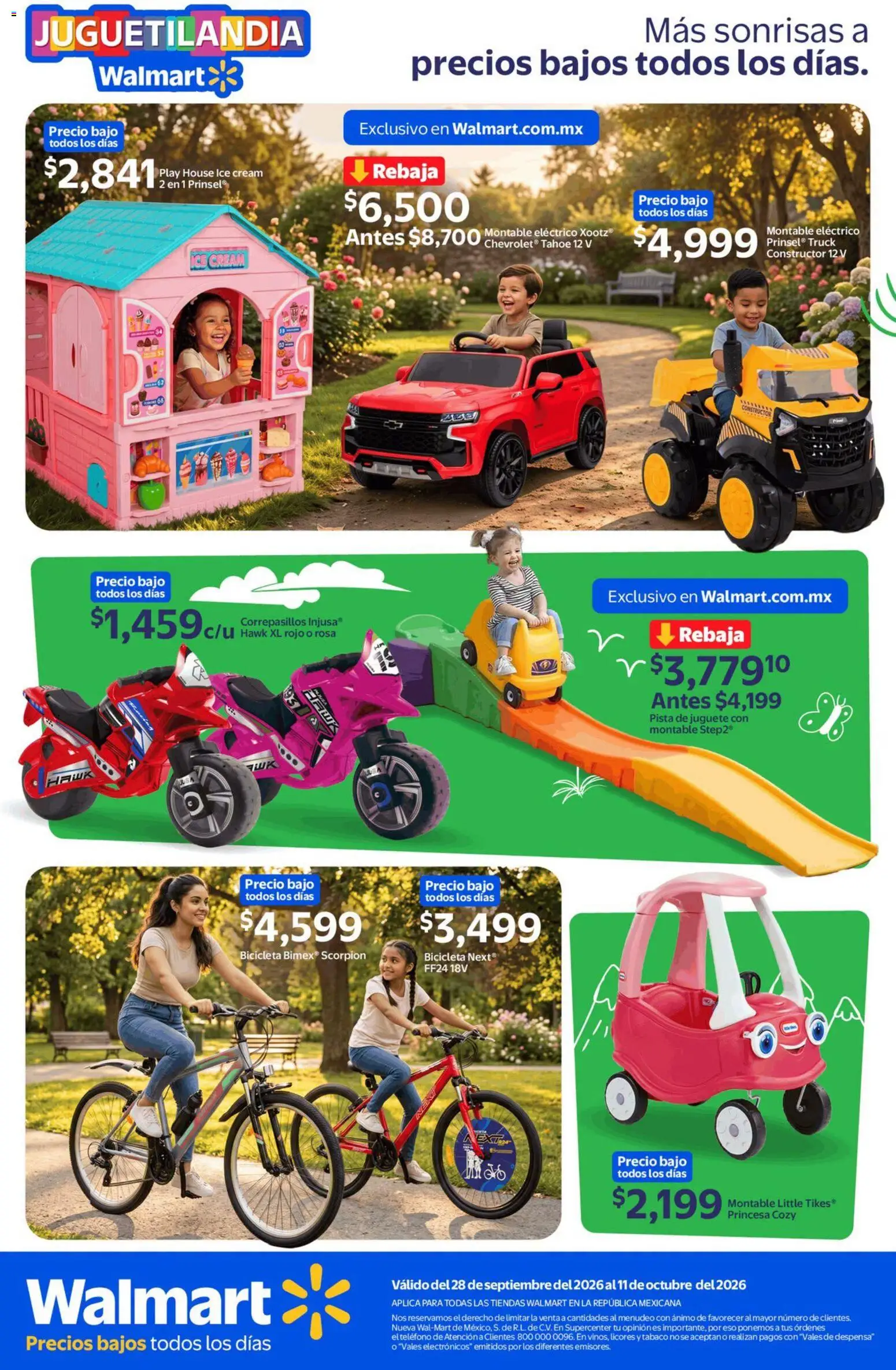 Nuevas ofertas de Walmart válidas en toda la República Mexicana desde el 28/09/2026. ¡Encuentra las mejores ofertas en Walmart folleto Juguetilandia! | Página: 7 | Productos: Despensa, Teléfono