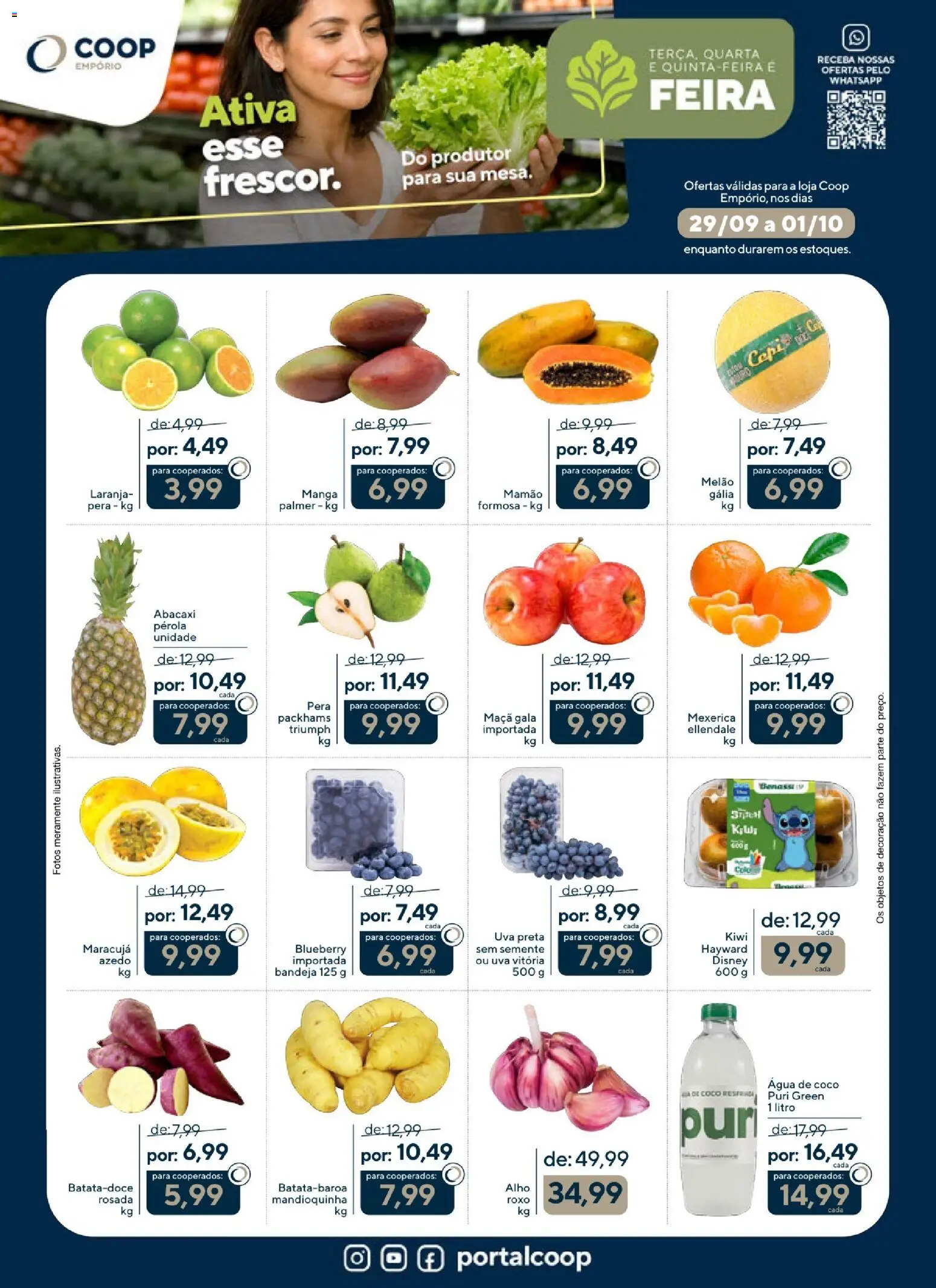 Coop Folheto - válido de 29/09/2026 | Página: 1 | Produtos: Alho, Uva, Kiwi, Bandeja
