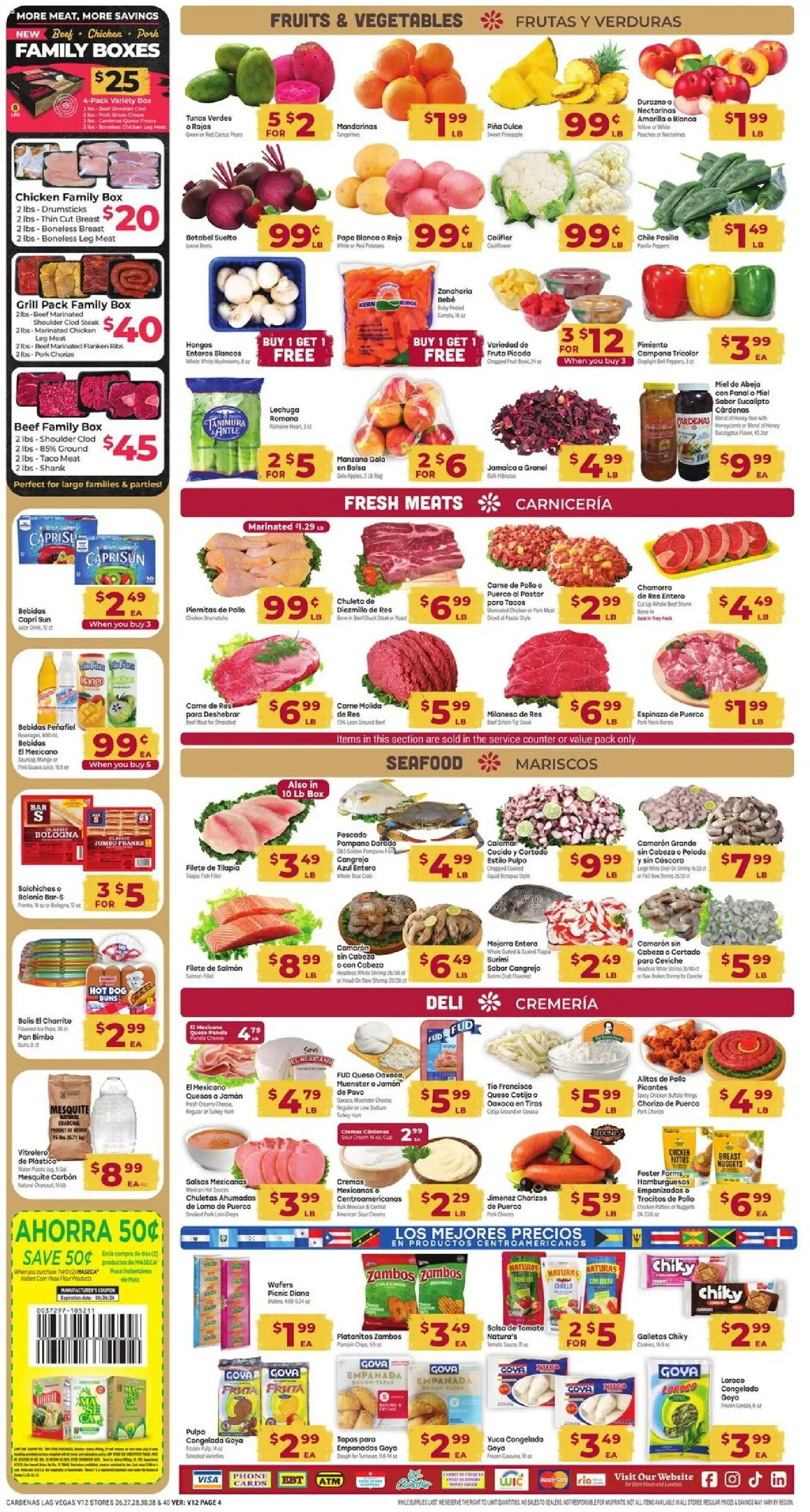 Cardenas Weekly Ad - valid from 08/19/2026 | Page: 4 | Products: Cheese, Beef, Flour, Salmon