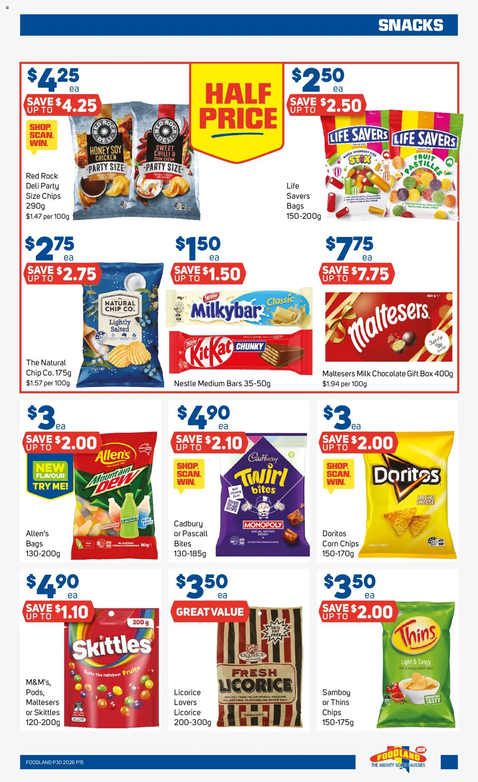 Foodland catalogue - valid from 22/07/2026 | Page: 15 | Products: Box, Chocolate, Sour cream, Fruits