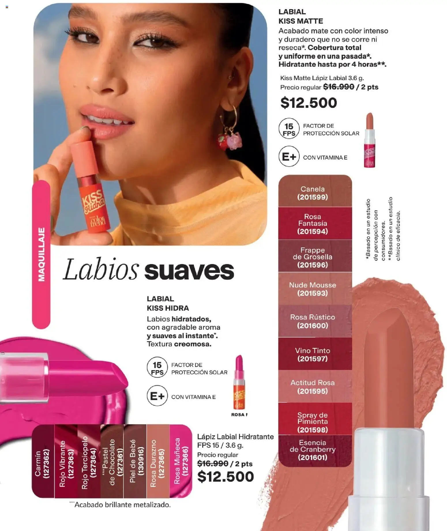Avon revista - valida desde el 15.06.2026 | Página: 71 | Productos: Esponja, Maquillaje, Lápiz labial, Vino