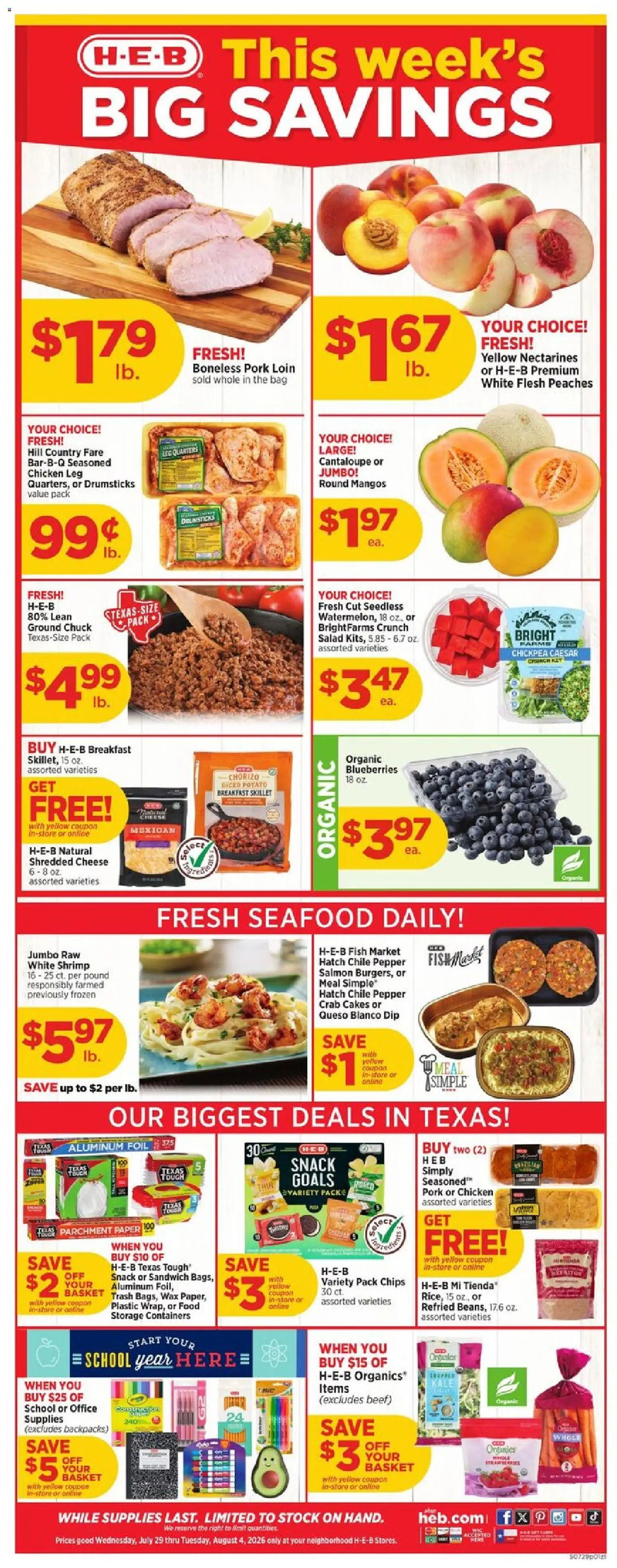 H-E-B Weekly Ad - valid from 07/29/2026 | Page: 1