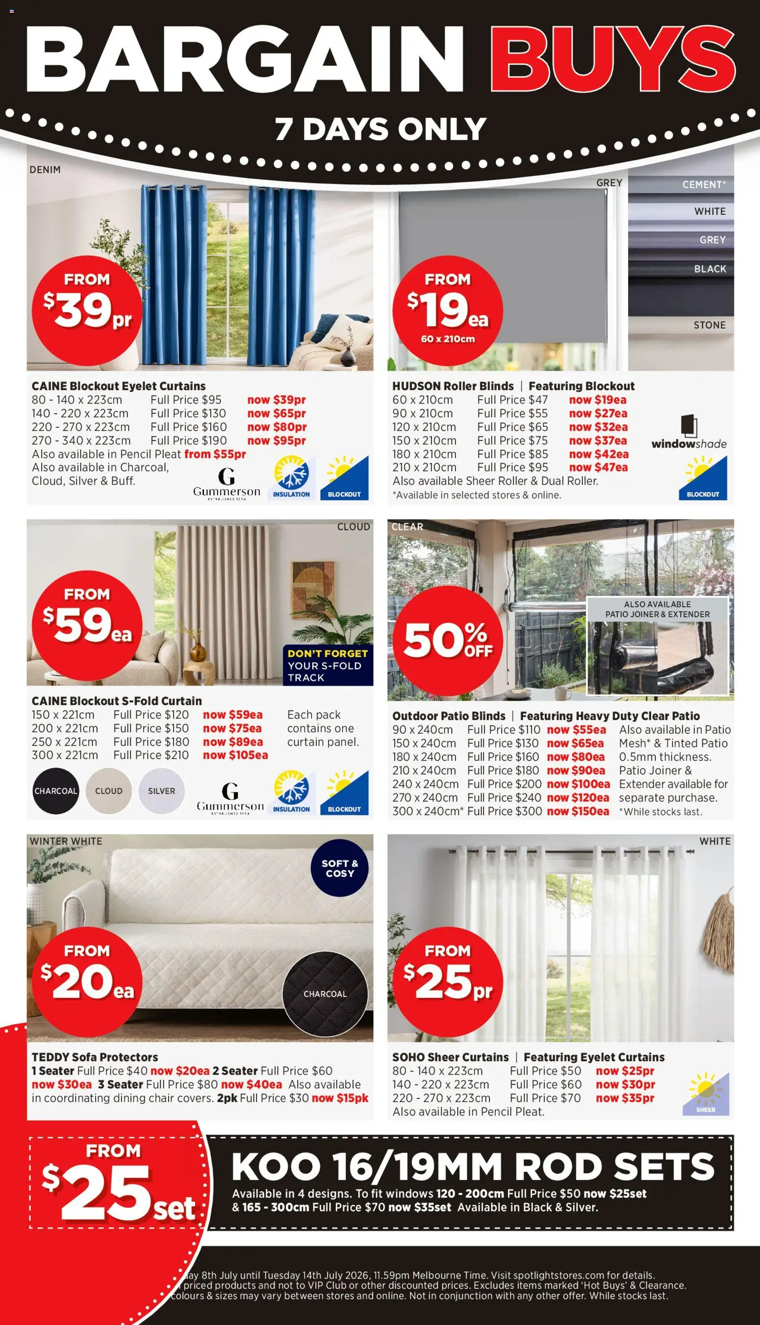 Spotlight catalogue - valid from 08/07/2026 | Page: 8 | Products: Sofa, Blinds, Denim, Pencil