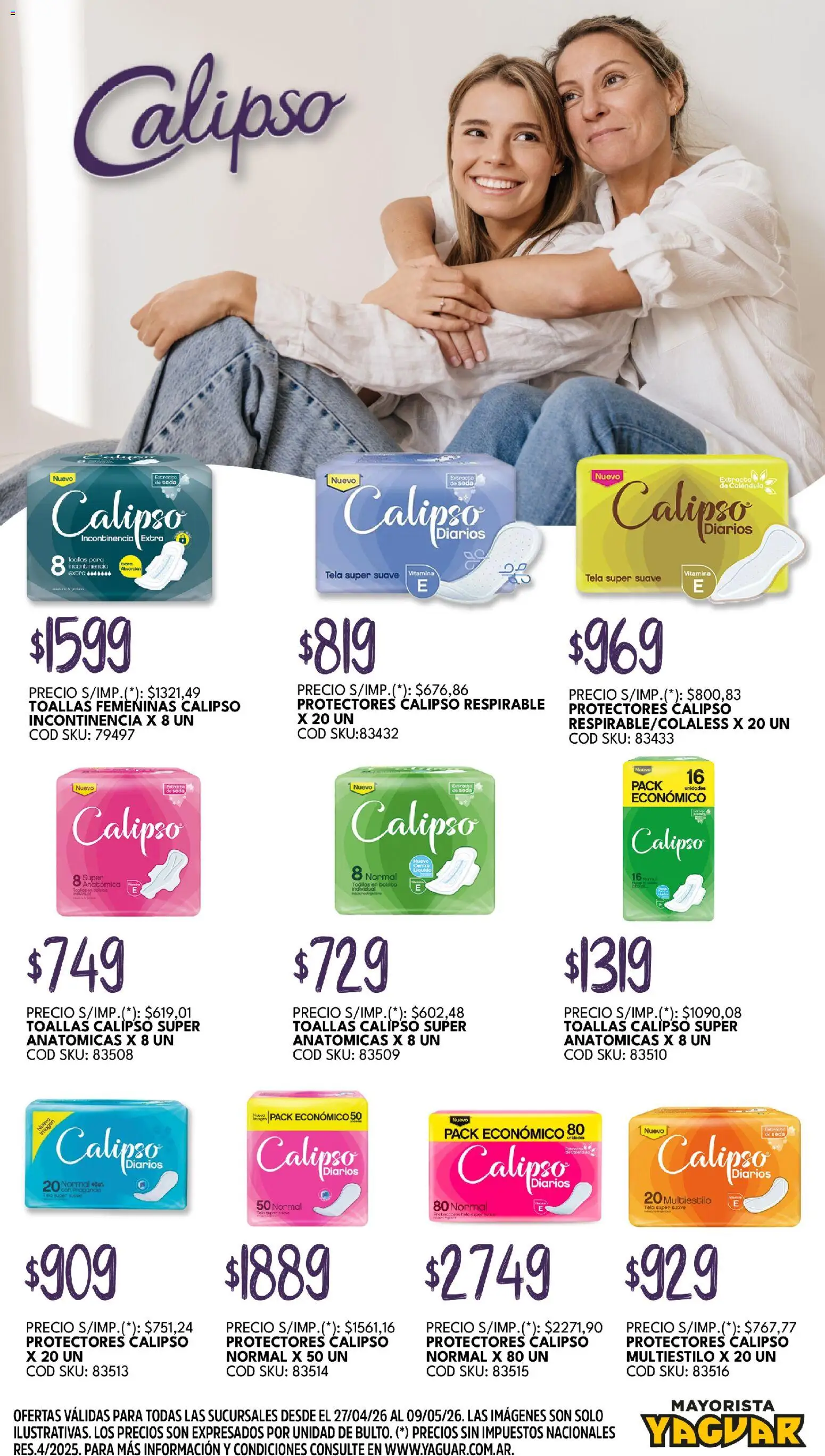 Yaguar - Aliados de tu bolsillo Buenos Aires │ válido desde el 27.04.2026 | Página: 2 | Productos: Toallas, Soda, Individual