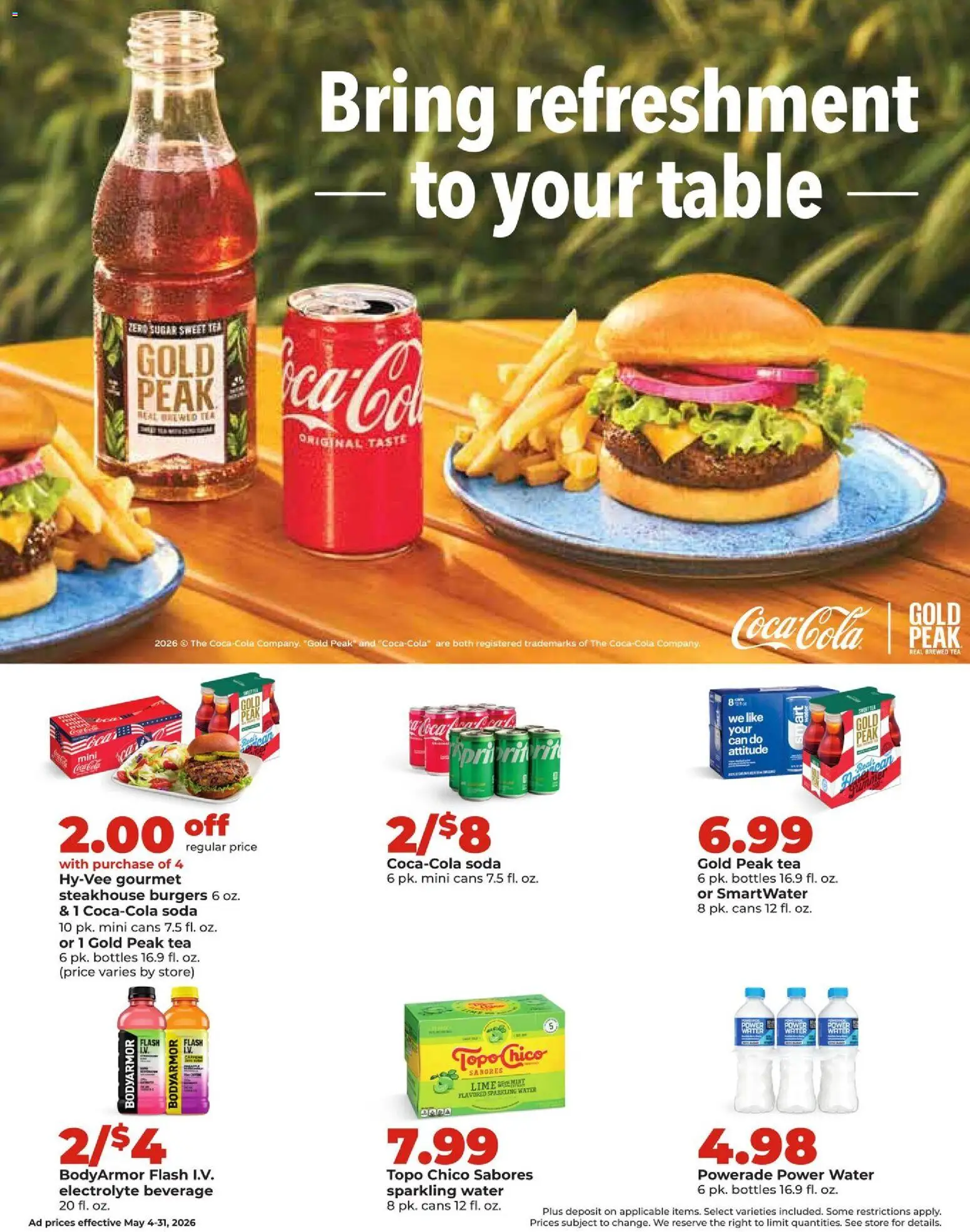 HyVee Monthly Ad - valid from 04.05.2026 | Page: 2 | Products: Table, Water, Sugar, Lime