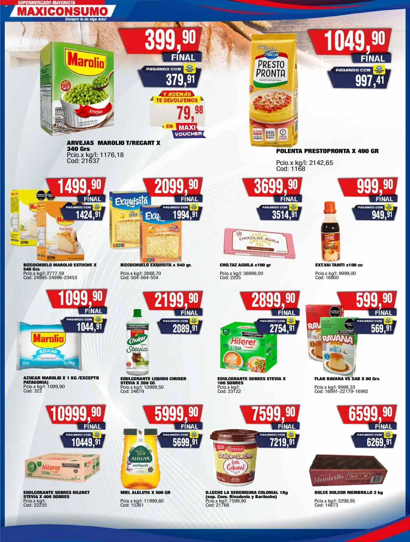 Maxiconsumo ofertas │ válido desde el 20.04.2026 | Página: 6 | Productos: Azucar, Polenta, Estuche, Chocolate