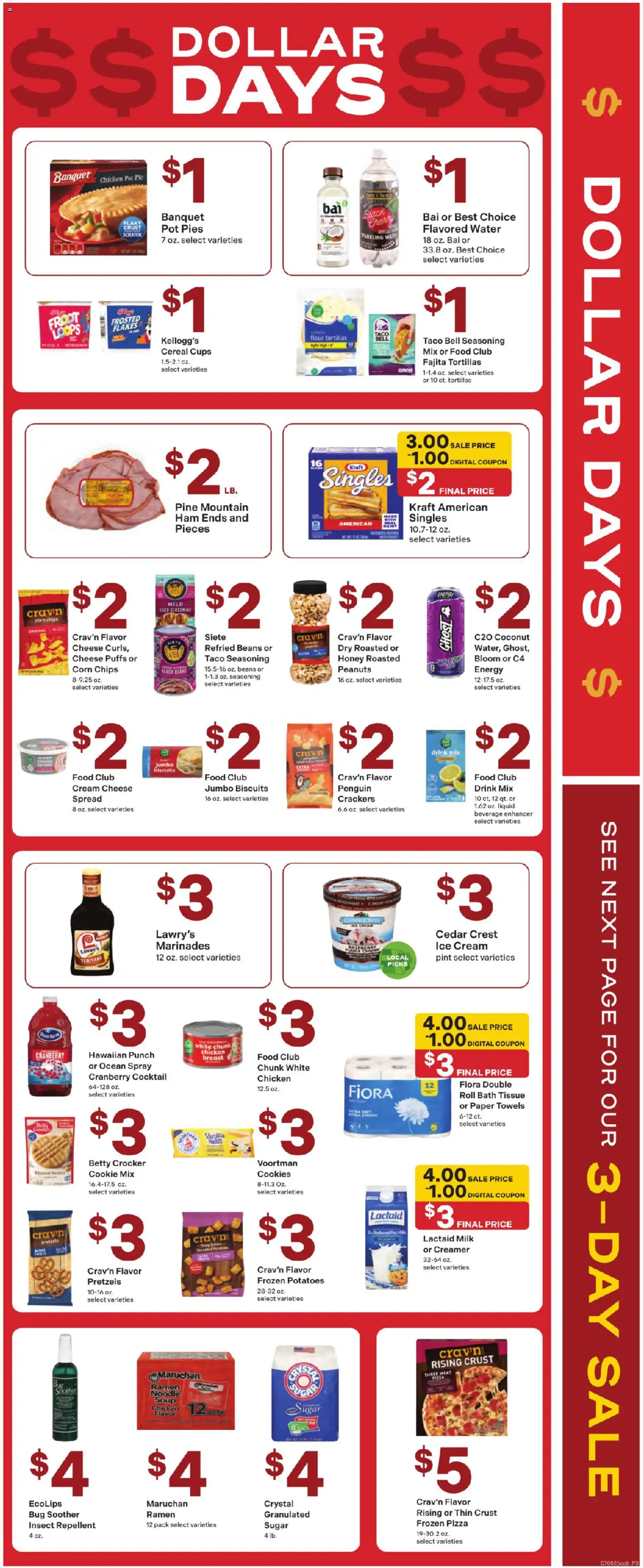 Coborn's Weekly Ad - valid from 07/08/2026 | Page: 3 | Products: Corn, Bath, Butter, Ice cream