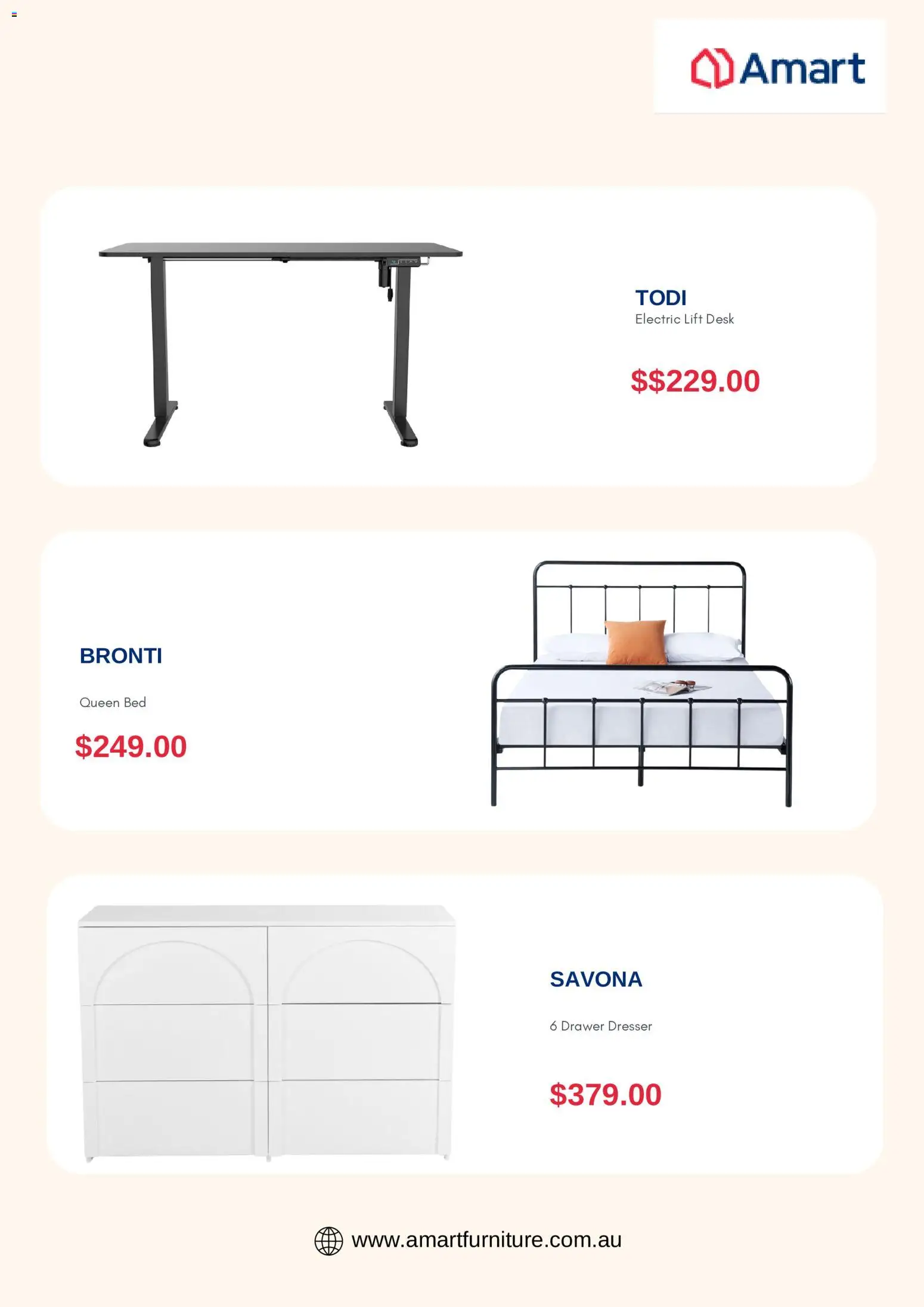 Amart Furniture catalogue - valid from 08.05.2026 | Page: 5 | Products: Desk, Drawer, Bed