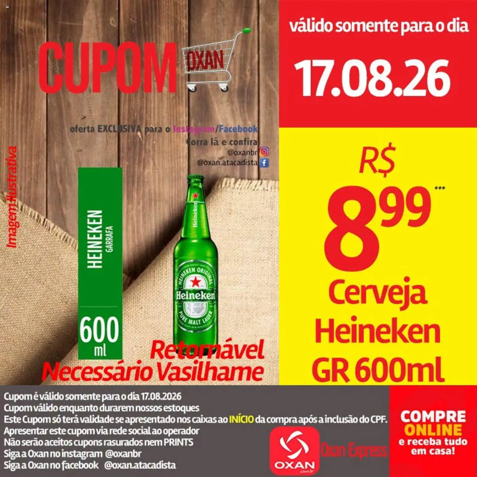 Oxan Atacadista Folheto - válido de 17/08/2026 | Página: 10 | Produtos: Cerveja, Heineken