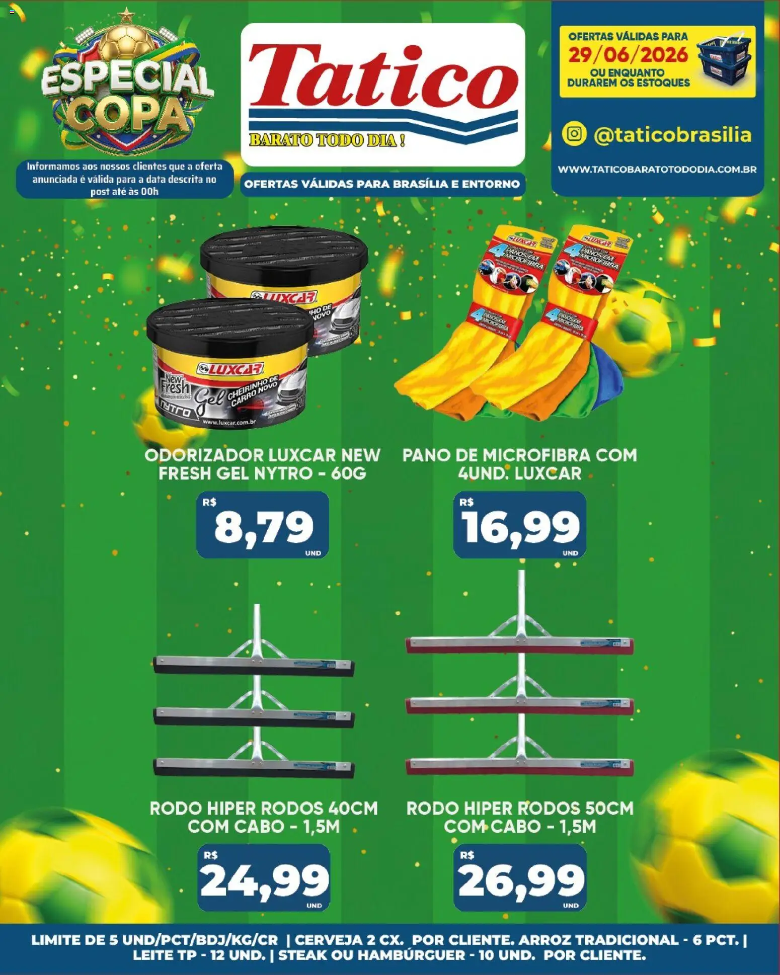 Tatico Folheto - válido de 29/06/2026 | Página: 22 | Produtos: Leite, Cerveja, Copa, Rodo