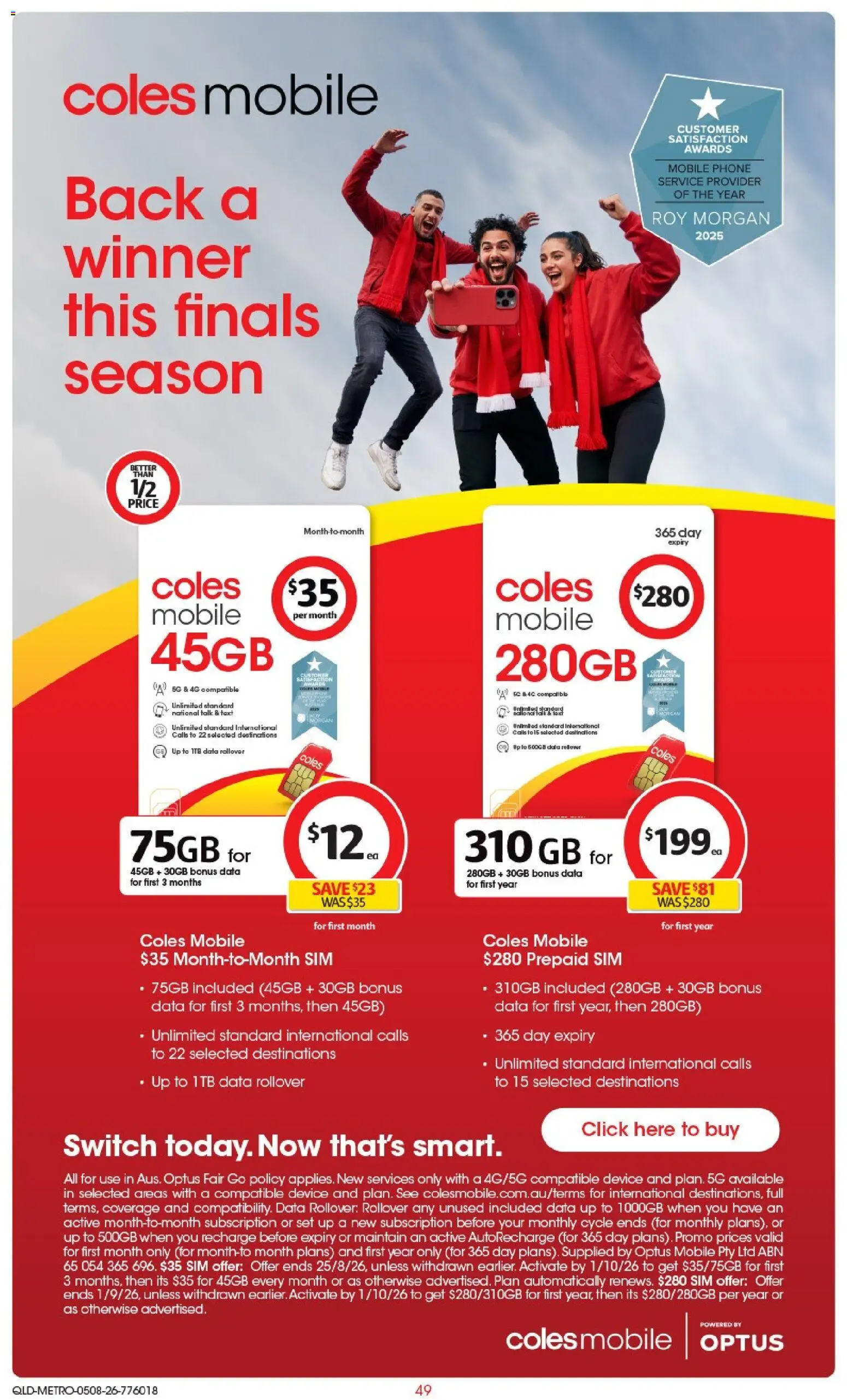 Coles catalogue - valid from 05/08/2026 | Page: 49 | Products: Phone, Device, Mobile