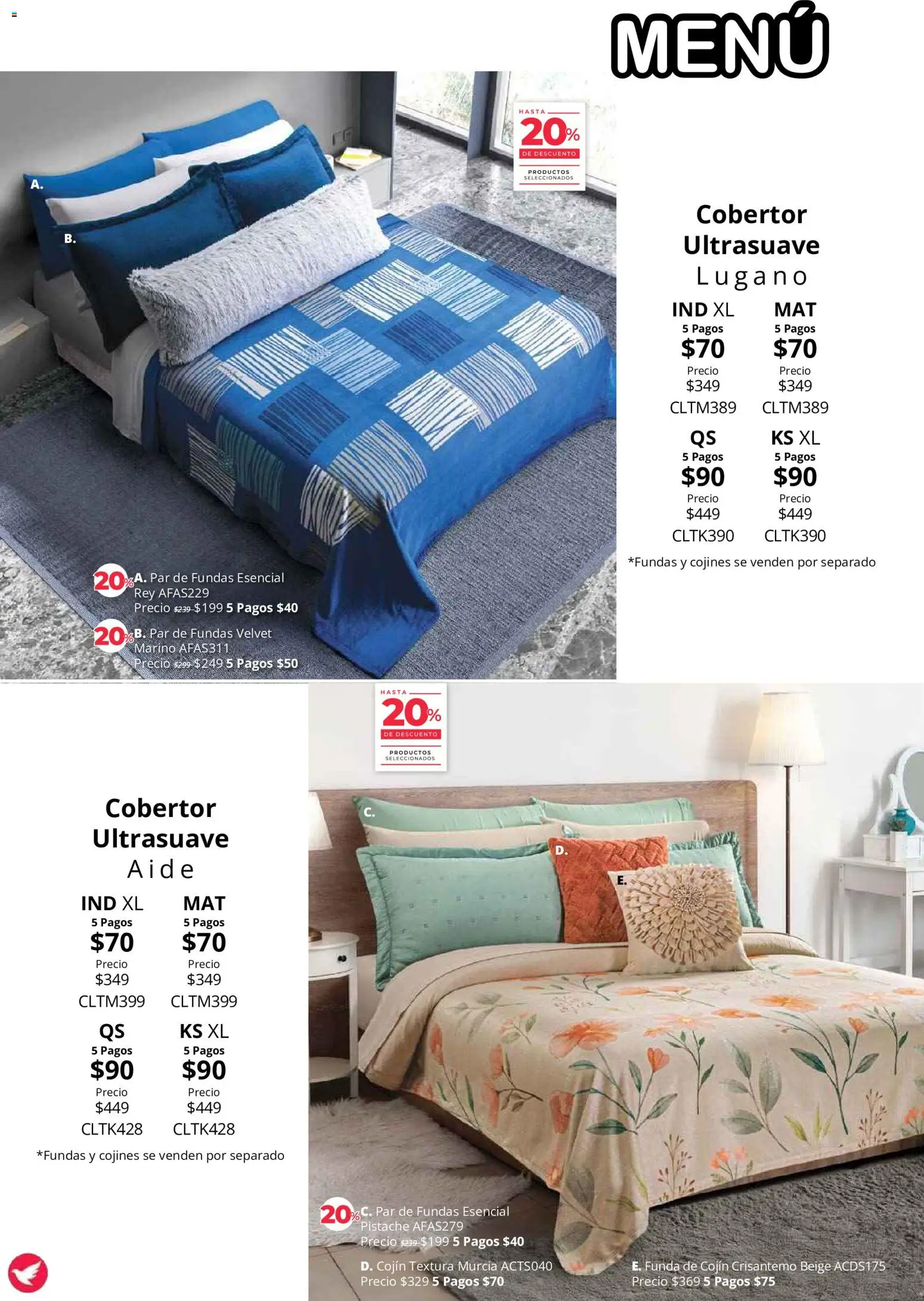 Nuevas ofertas de Colchas Concord válidas en toda la República Mexicana desde el 01/08/2026. ¡Encuentra las mejores ofertas en Colchas Concord catálogo Colección Cobertor! | Página: 97 | Productos: Cobertor, Funda