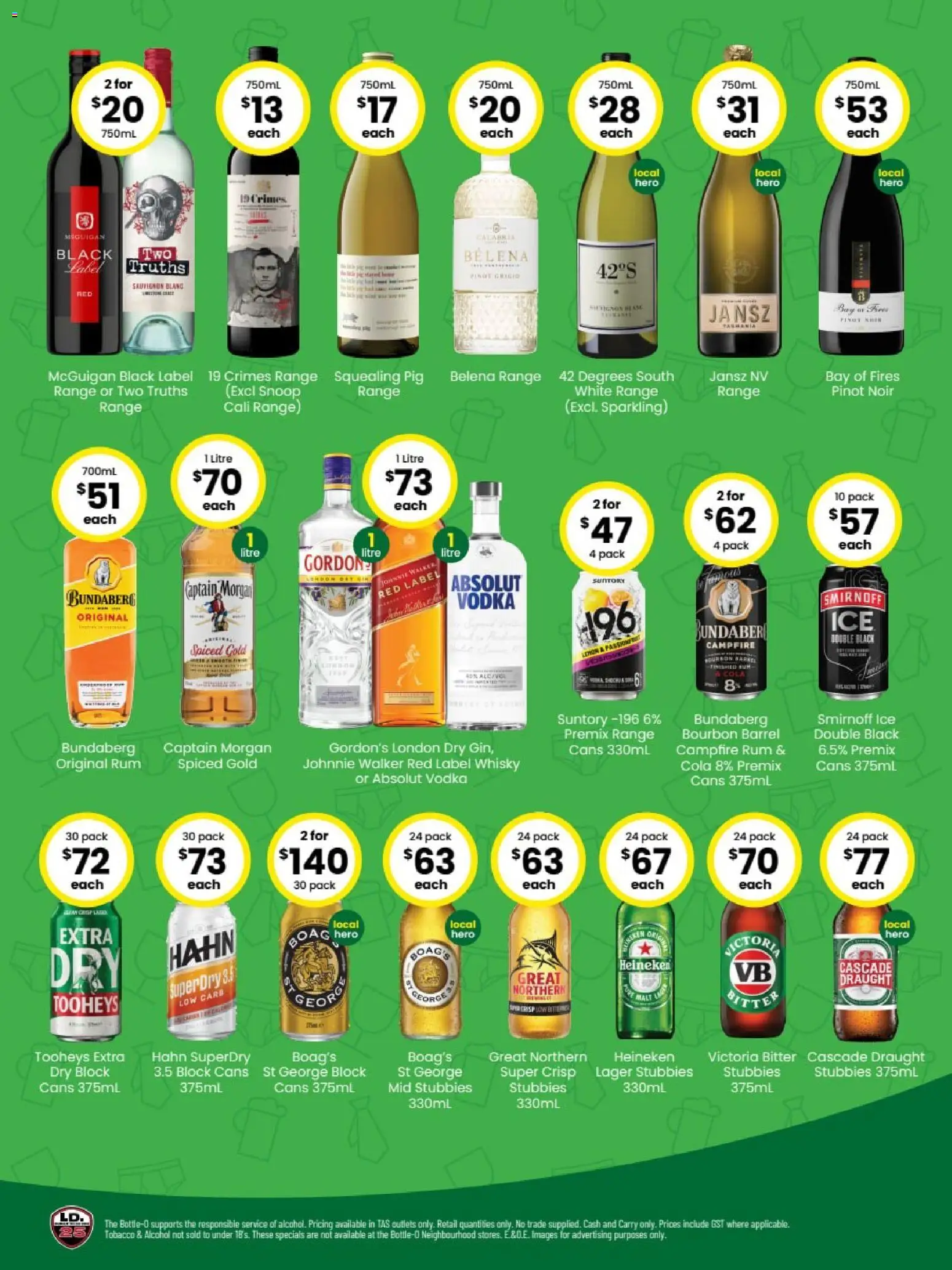 The Bottle-O catalogue - valid from 17/08/2026 | Page: 2 | Products: Absolut Vodka, Heineken, Rum, Ice