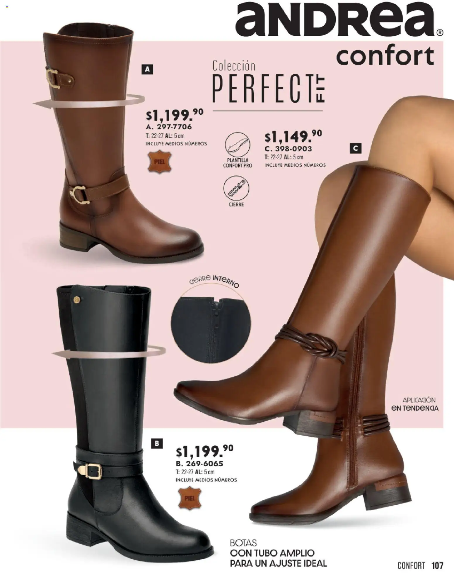 Nuevas ofertas de Andrea válidas en toda la República Mexicana desde el 23/08/2026. ¡Encuentra las mejores ofertas en Andrea catálogo Otoño Invierno! | Página: 107