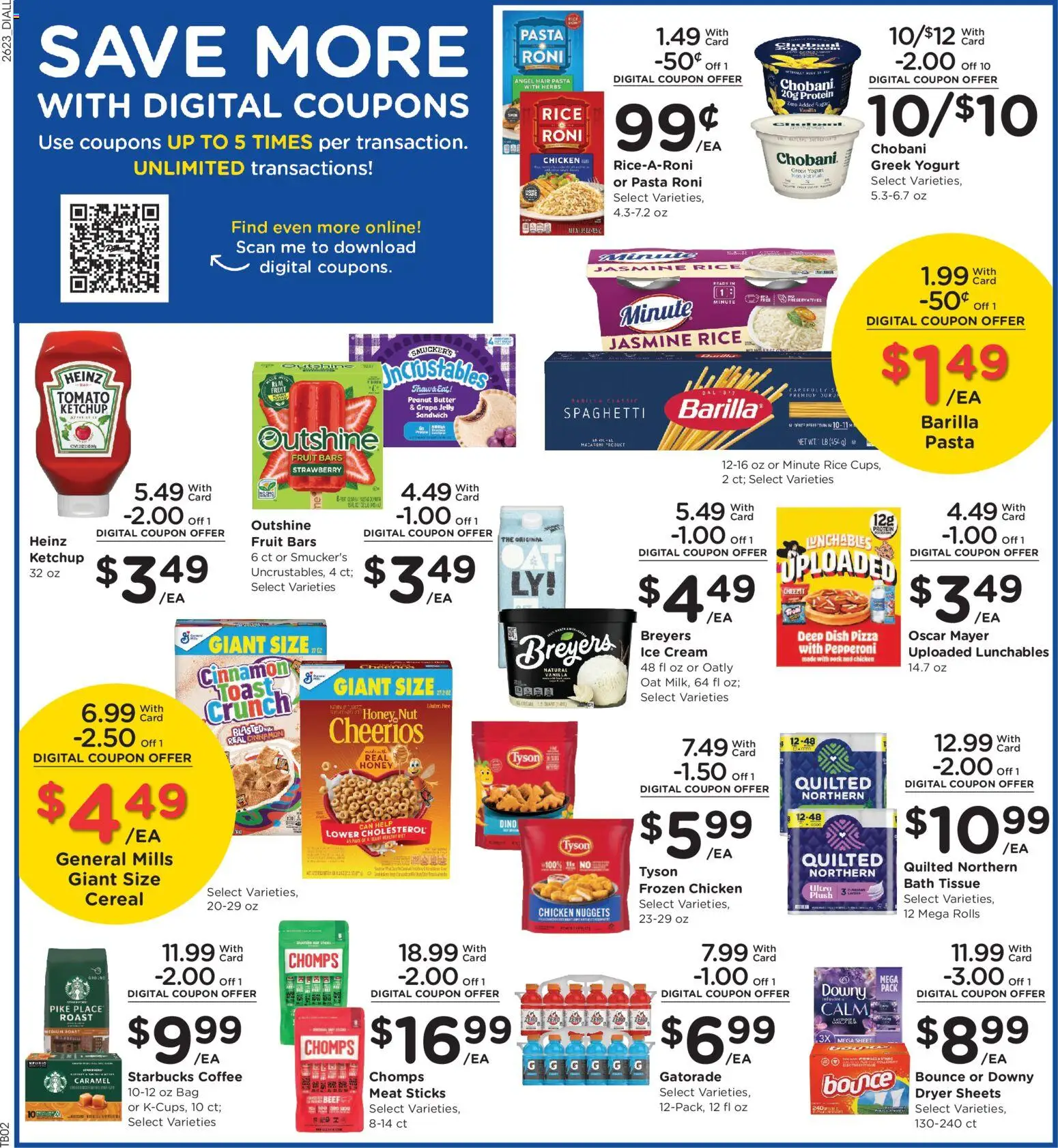 Dillons Weekly Ad - valid from 07/08/2026 | Page: 6 | Products: Pasta, Ice cream, Sheet, Dryer