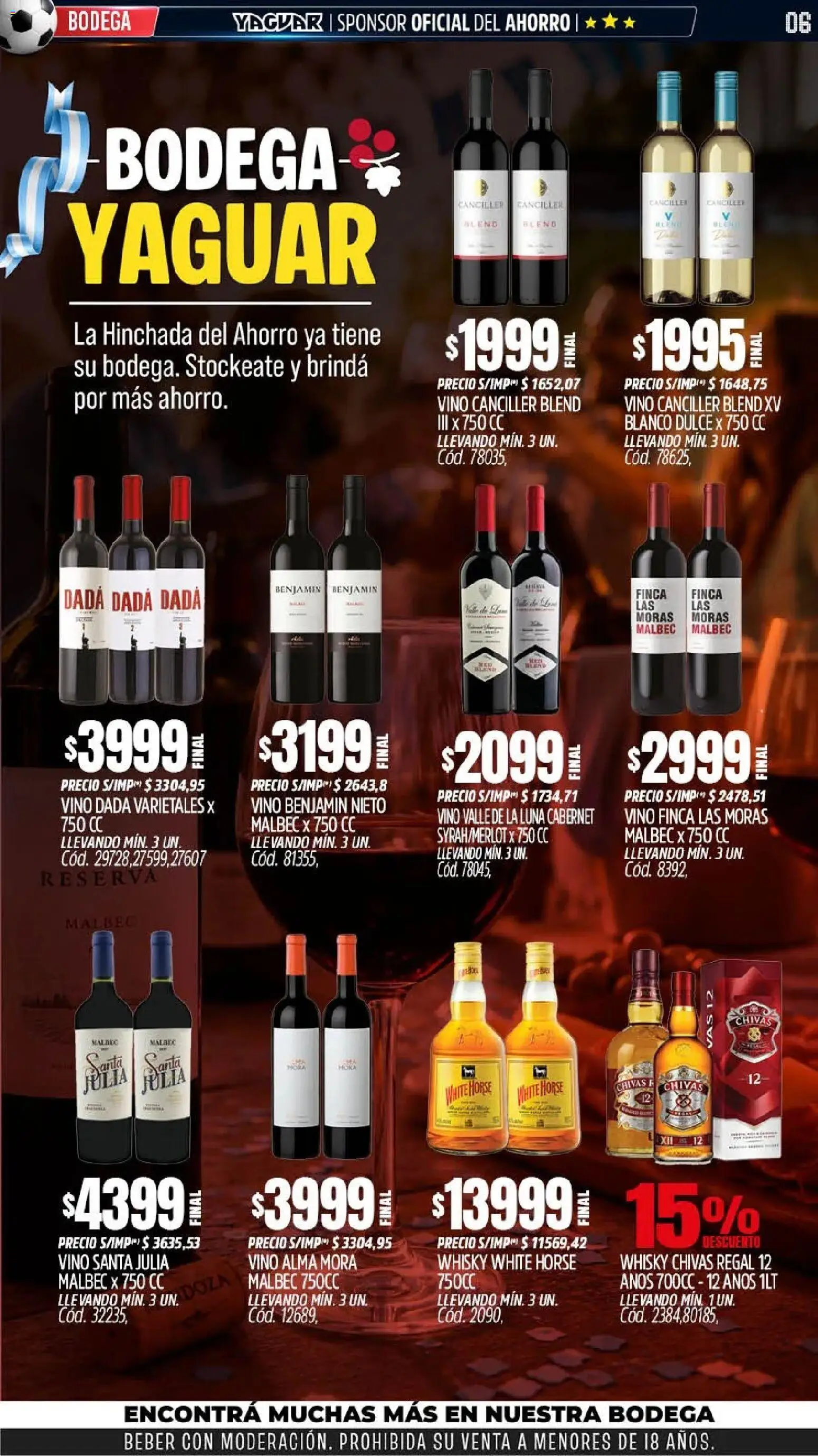 Yaguar - Oferta Semanal Santa Fé │ válido desde el 15.06.2026 | Página: 5 | Productos: Whisky, Vino