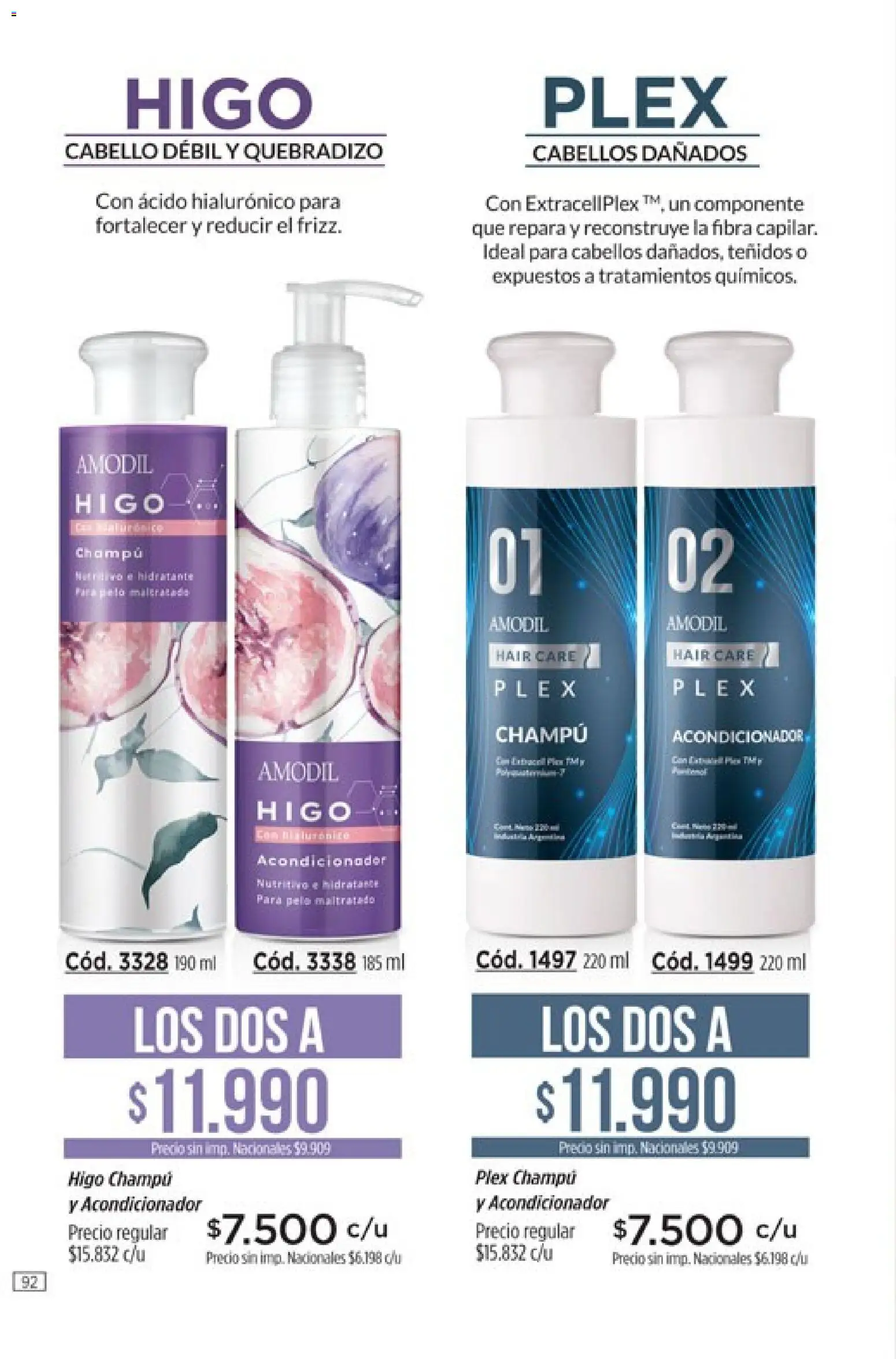Catálogo Amodil Campaña 12 │ válido desde el 30/06/2026 | Página: 92 | Productos: Champú, Acondicionador