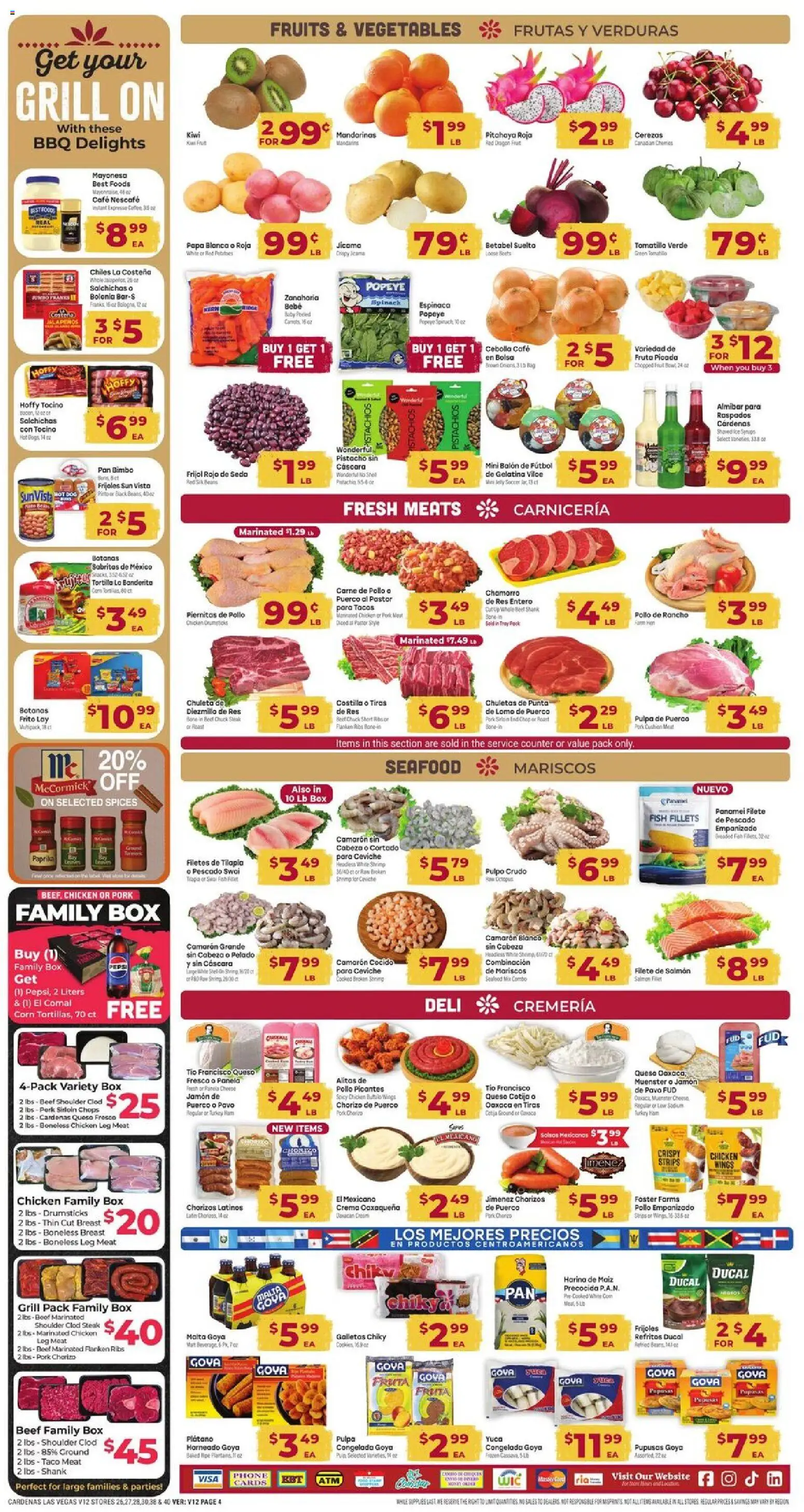 Cardenas Weekly Ad - valid from 08/12/2026 | Page: 4 | Products: Meat, Fruits, Seafood, Beet