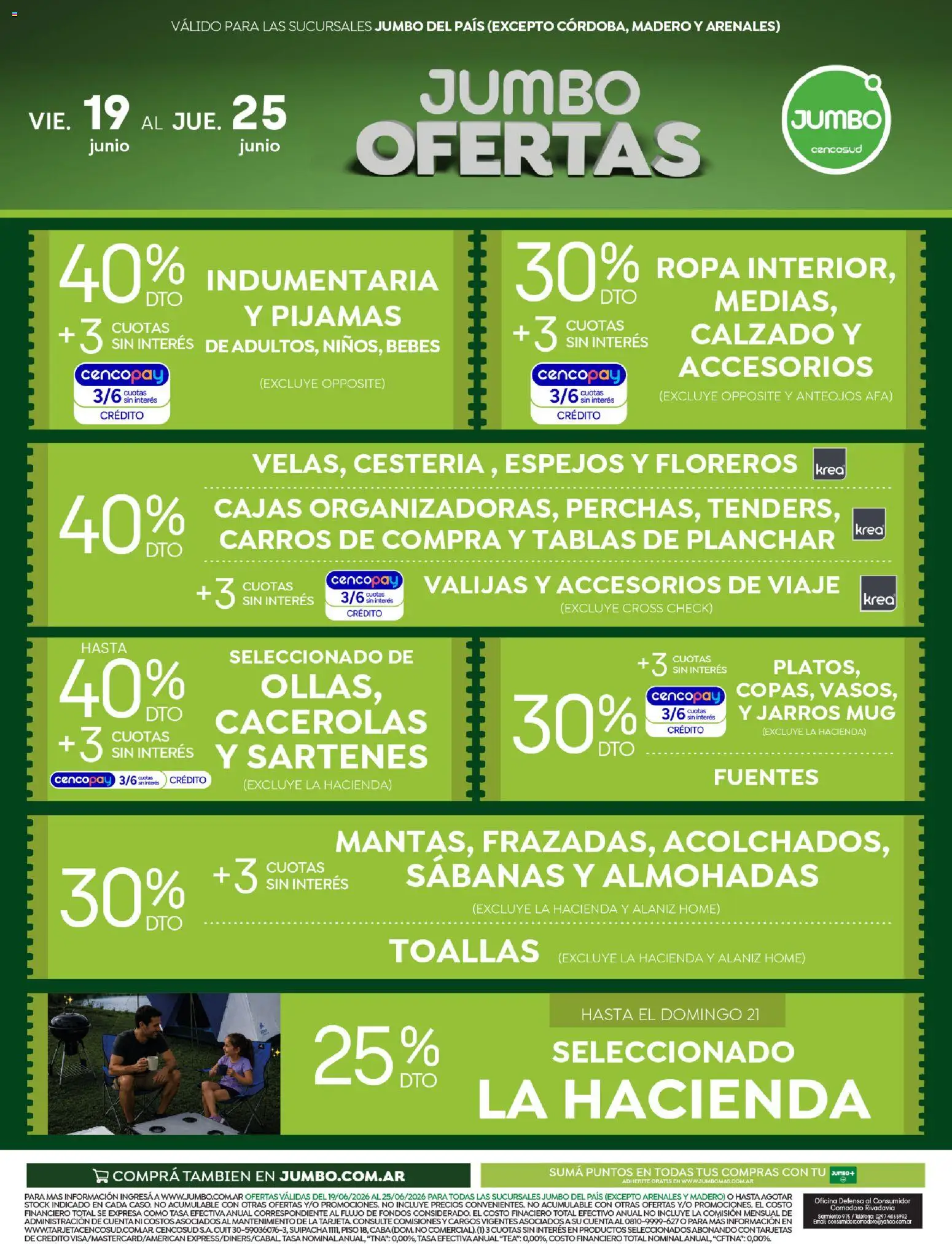 Jumbo - Ofertas | Electro y Hogar │ válido desde el 19/06/2026 | Página: 2 | Productos: Teléfono, Planchar, Sabanas, Toallas
