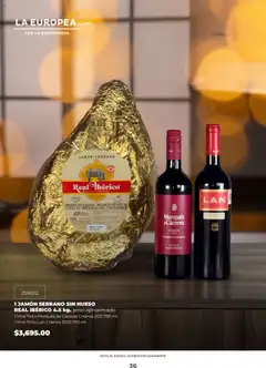 Vista previa de La Europea catálogo, nuevo folleto de la tienda, válido en México a partir del 22/09/2025 | Página: 36 | Productos: Vino tinto, Jamón, Jamón Serrano, Vino