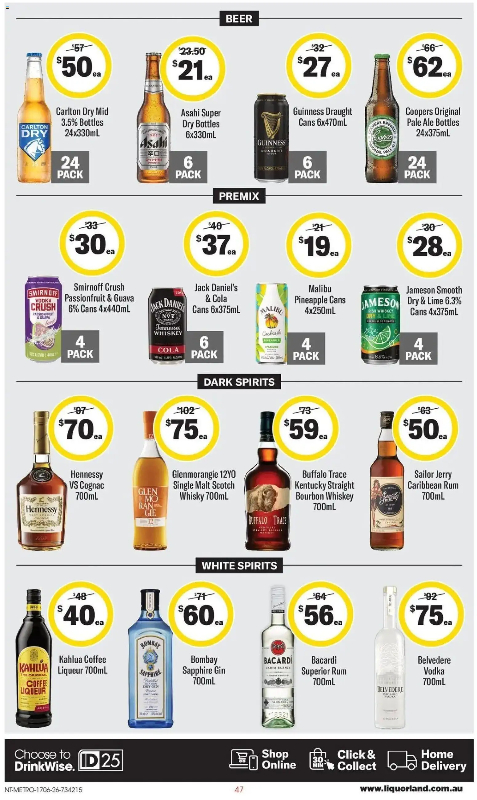 Coles catalogue - valid from 16.06.2026 | Page: 47 | Products: Pineapple, Gin, Vodka, Rum