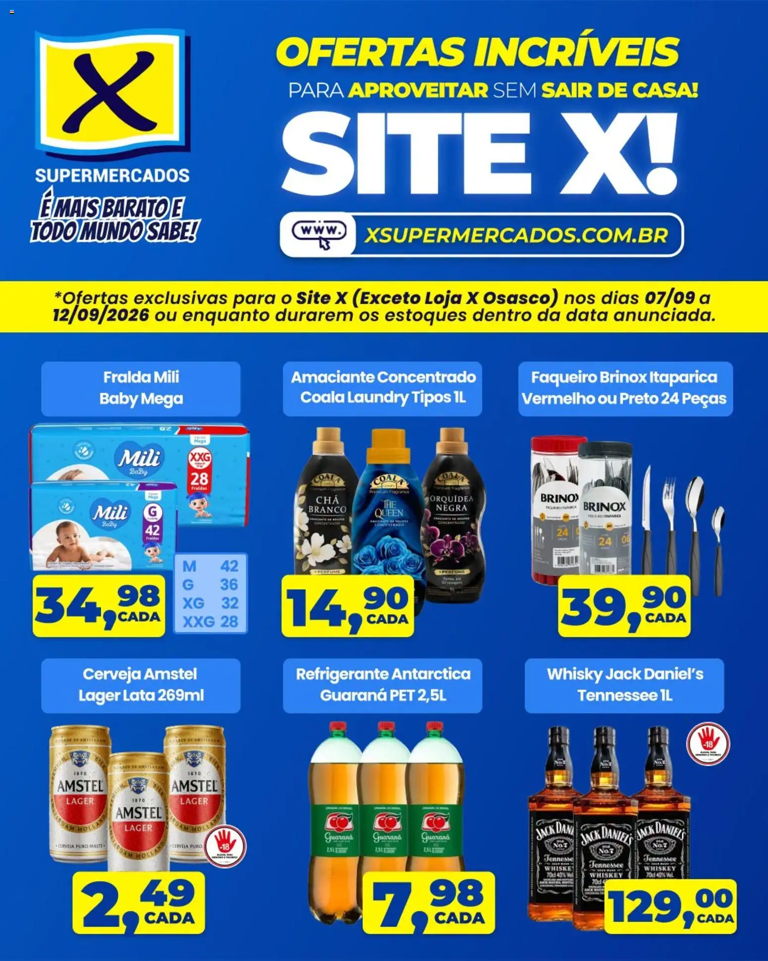 X Supermercados Folheto - válido de 07/09/2026 | Página: 2 | Produtos: Orquídea, Whisky, Cerveja, Refrigerante